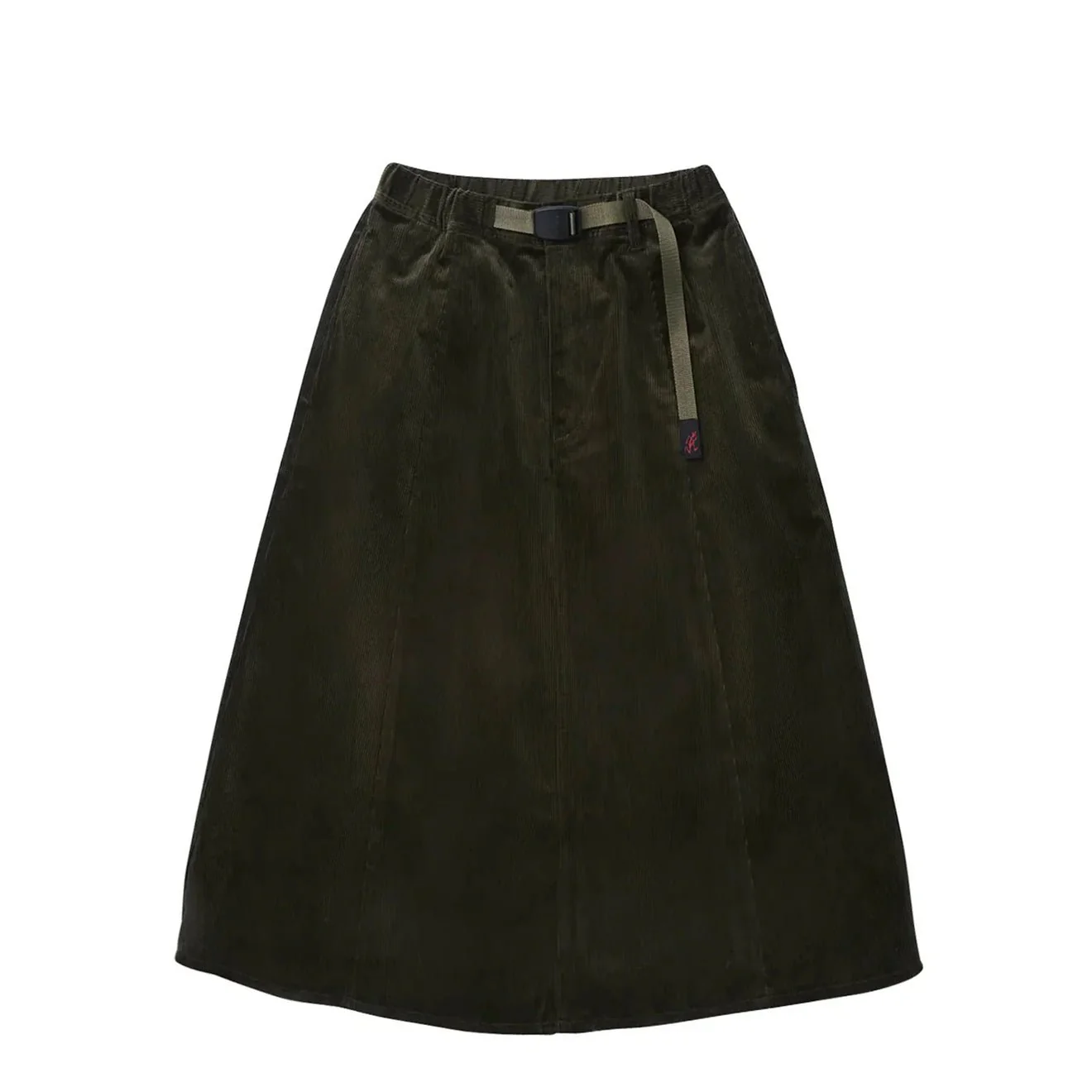 Gramicci Womens Paneled Midi Skirt Olive Green