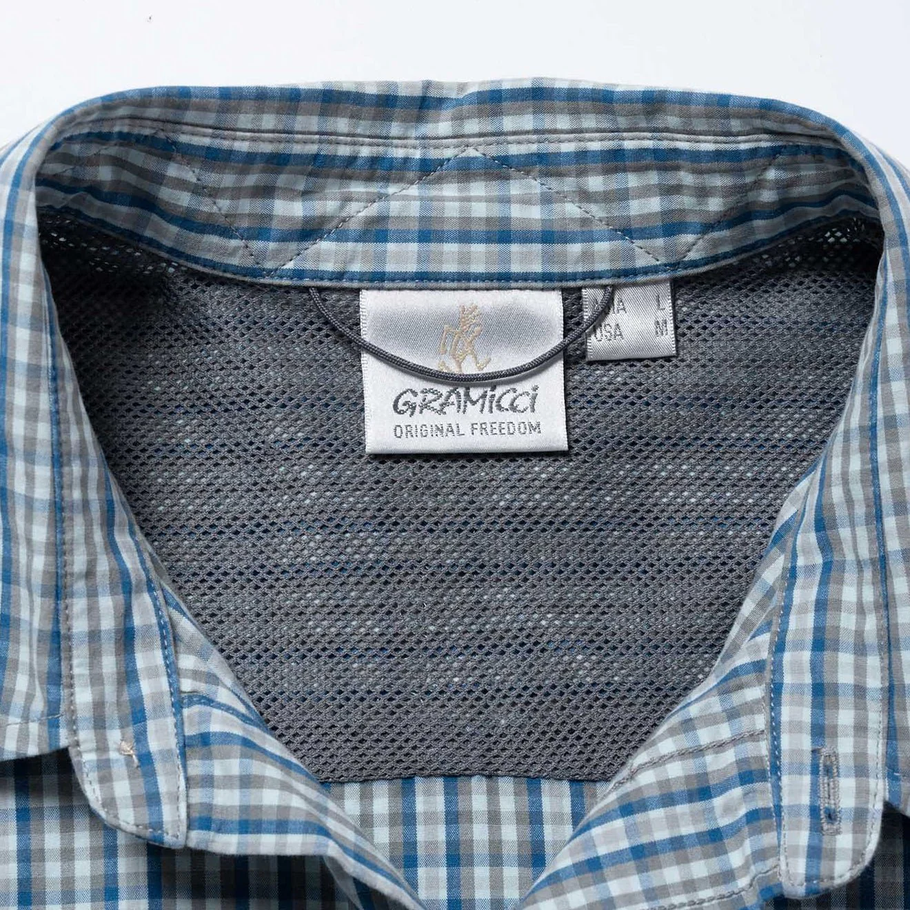 Gramicci Poplin Millwood Shirt Blue - Image 3