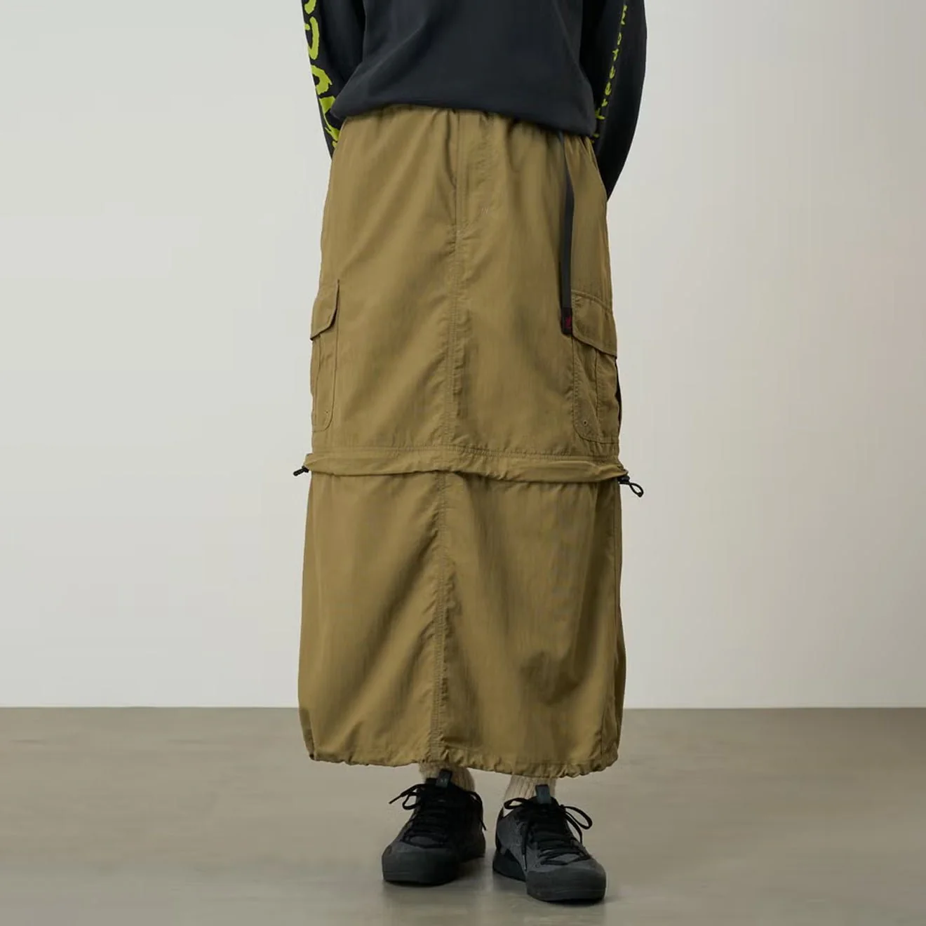 Gramicci Womens Convertible Cargo Skirt Khaki - Image 3