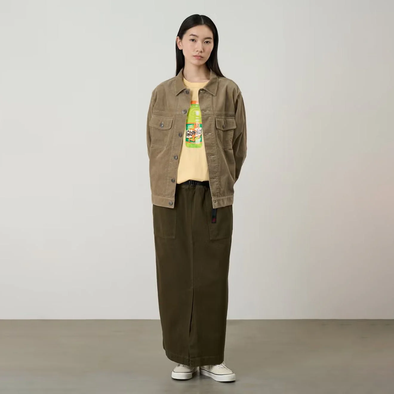 Gramicci Womens Long Baker Skirt Bark Pigment - Image 2