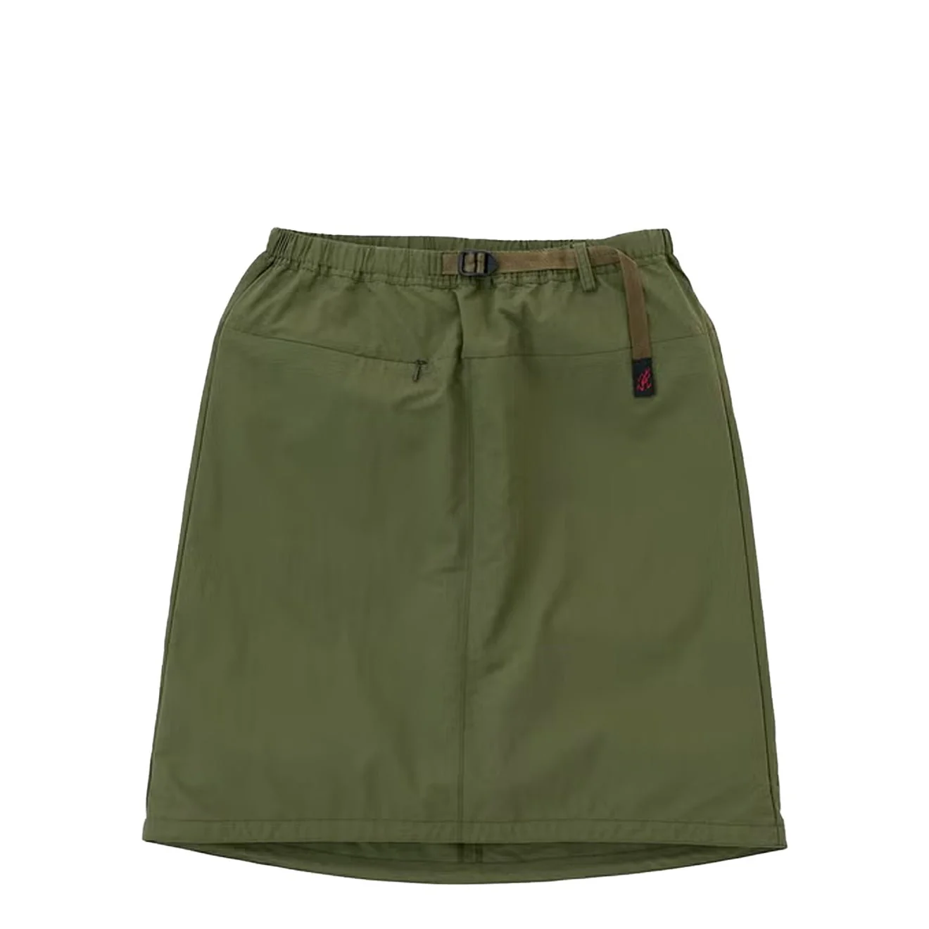 Gramicci Womens Nylon Packable Midi Skirt Olive