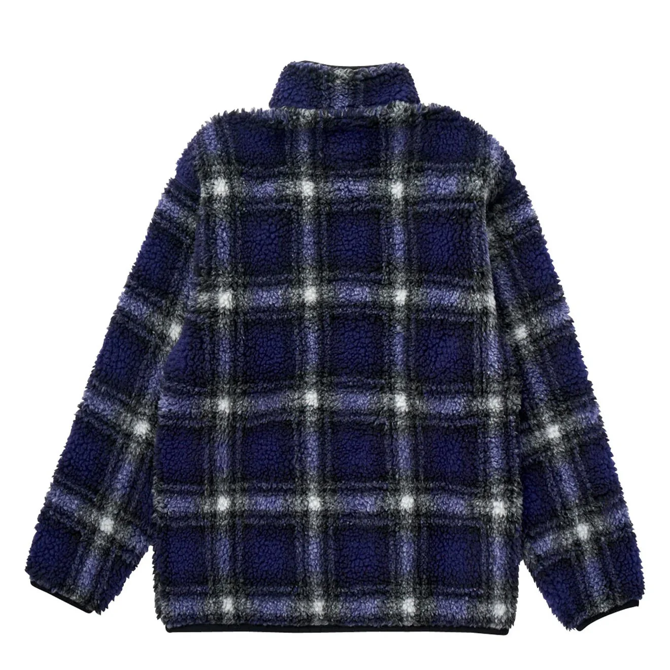 Gramicci Womens Shadow Plaid Sherpa Jacket Purple Shadow Plaid - Image 2