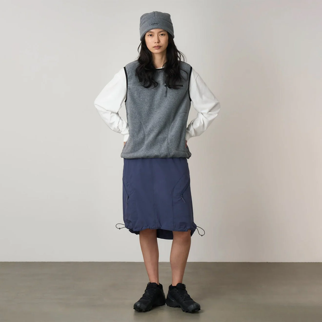 Gramicci Womens Thermal Fleece Pullover Heather Grey - Image 2