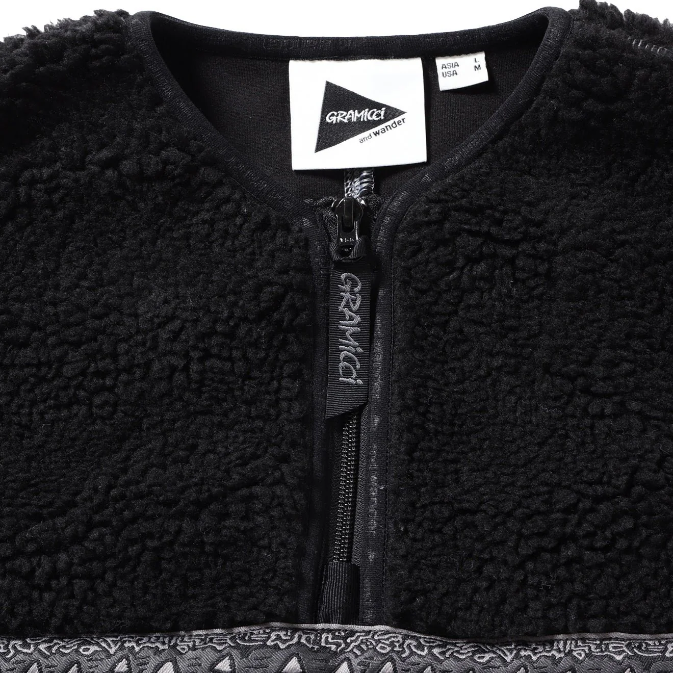 Gramicci x And Wander Womens JQ Tape Fleece Dress Black - Image 3
