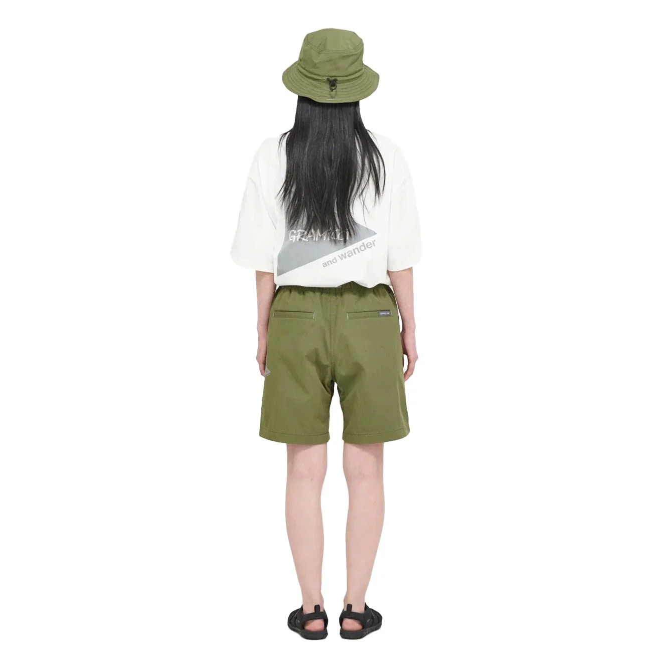 Gramicci x And Wander Women's Nyco Climbing G-Short Olive - Image 4