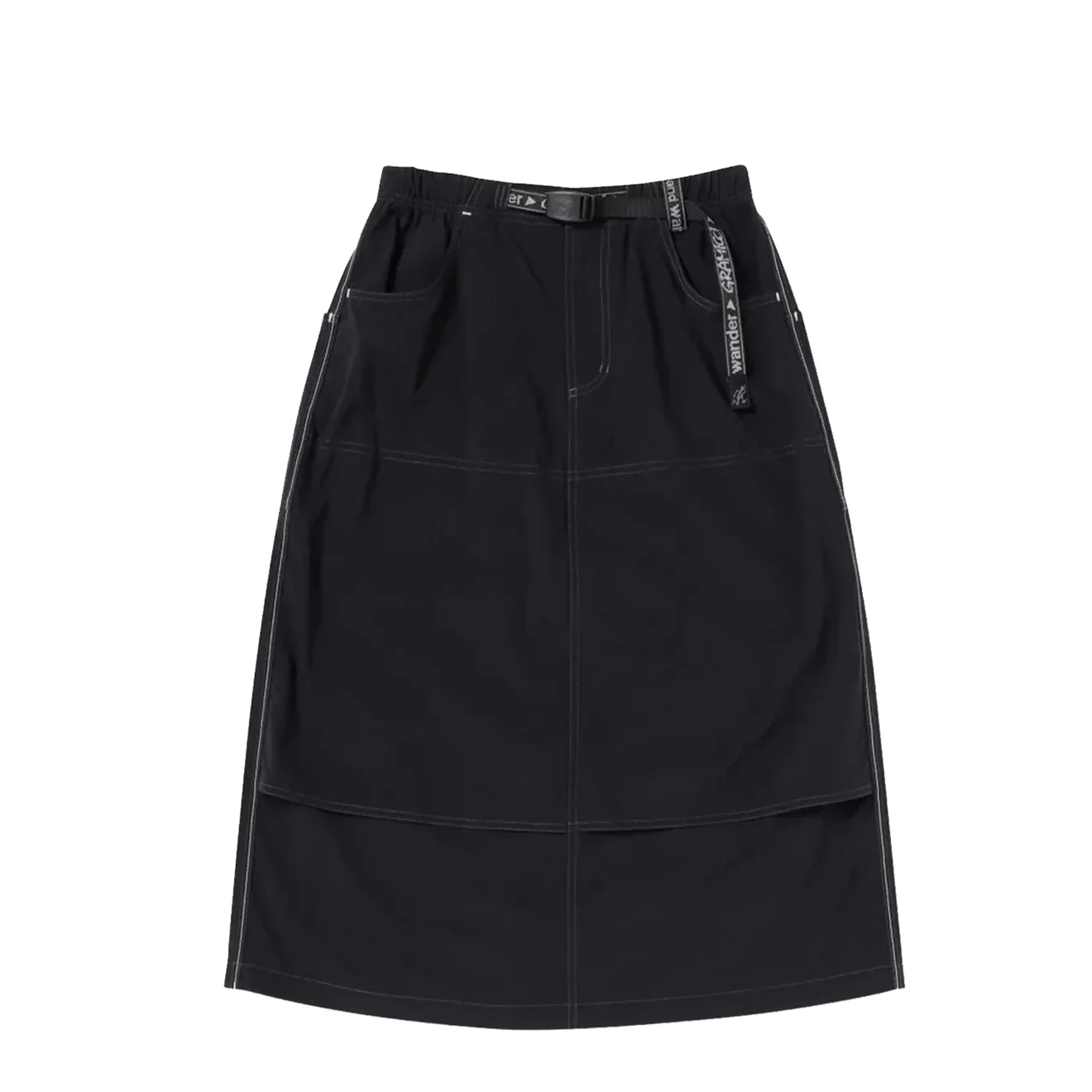 Gramicci x And Wander Womens Nylon Double Knee Skirt Black