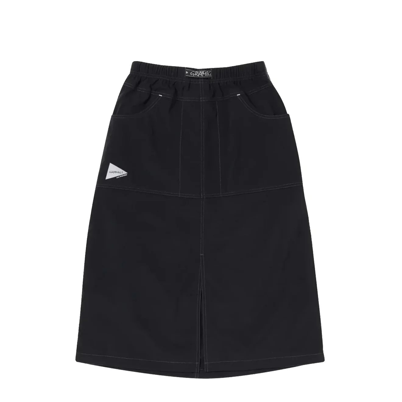 Gramicci x And Wander Womens Nylon Double Knee Skirt Black - Image 2