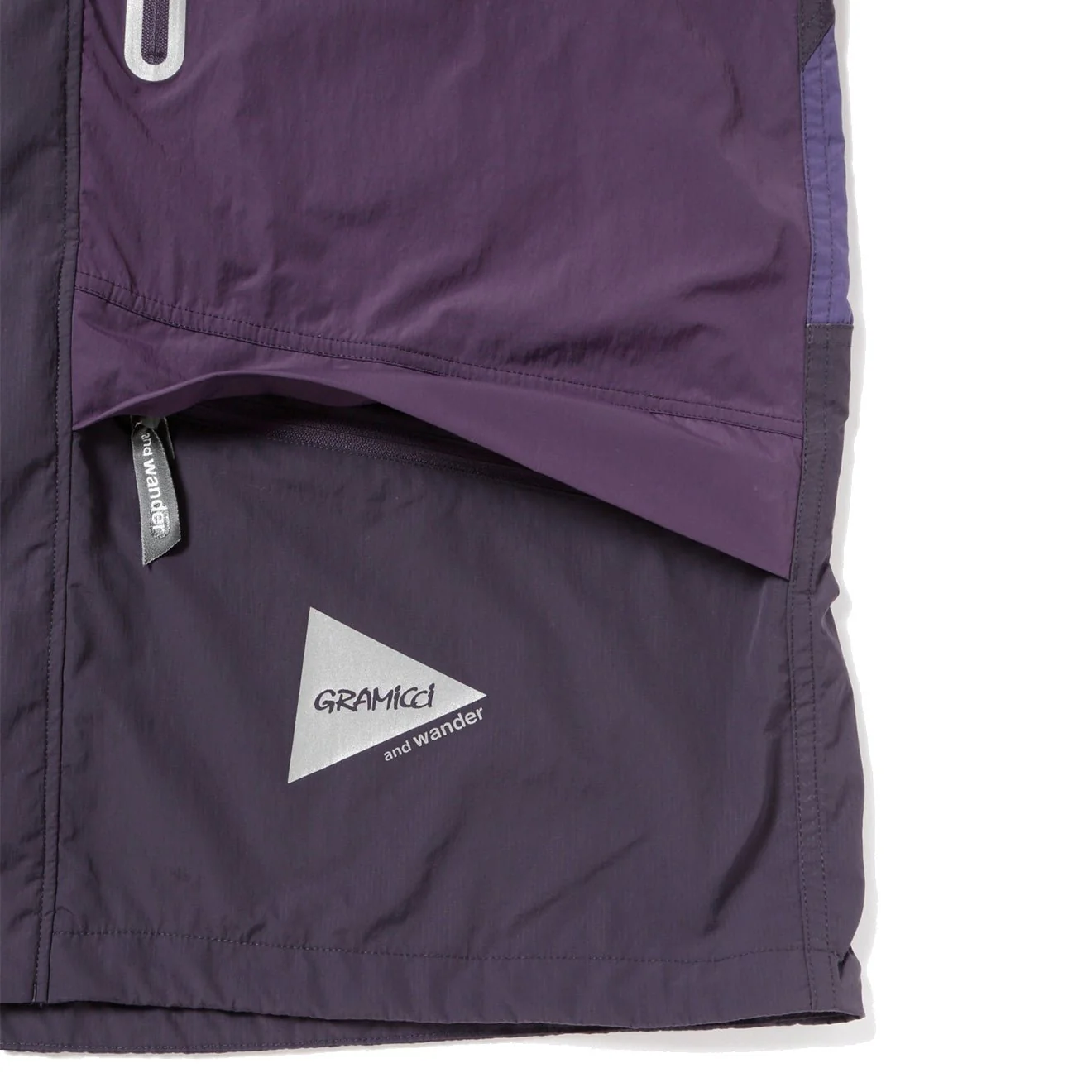 Gramicci x And Wander Women's Patchwork Wind Hoodie Multi Purple - Image 11