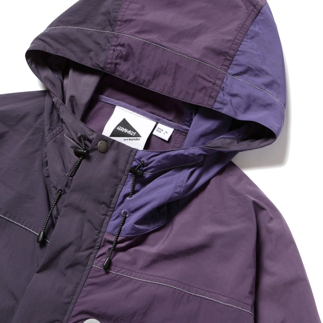 Gramicci x And Wander Women's Patchwork Wind Hoodie Multi Purple - Image 8