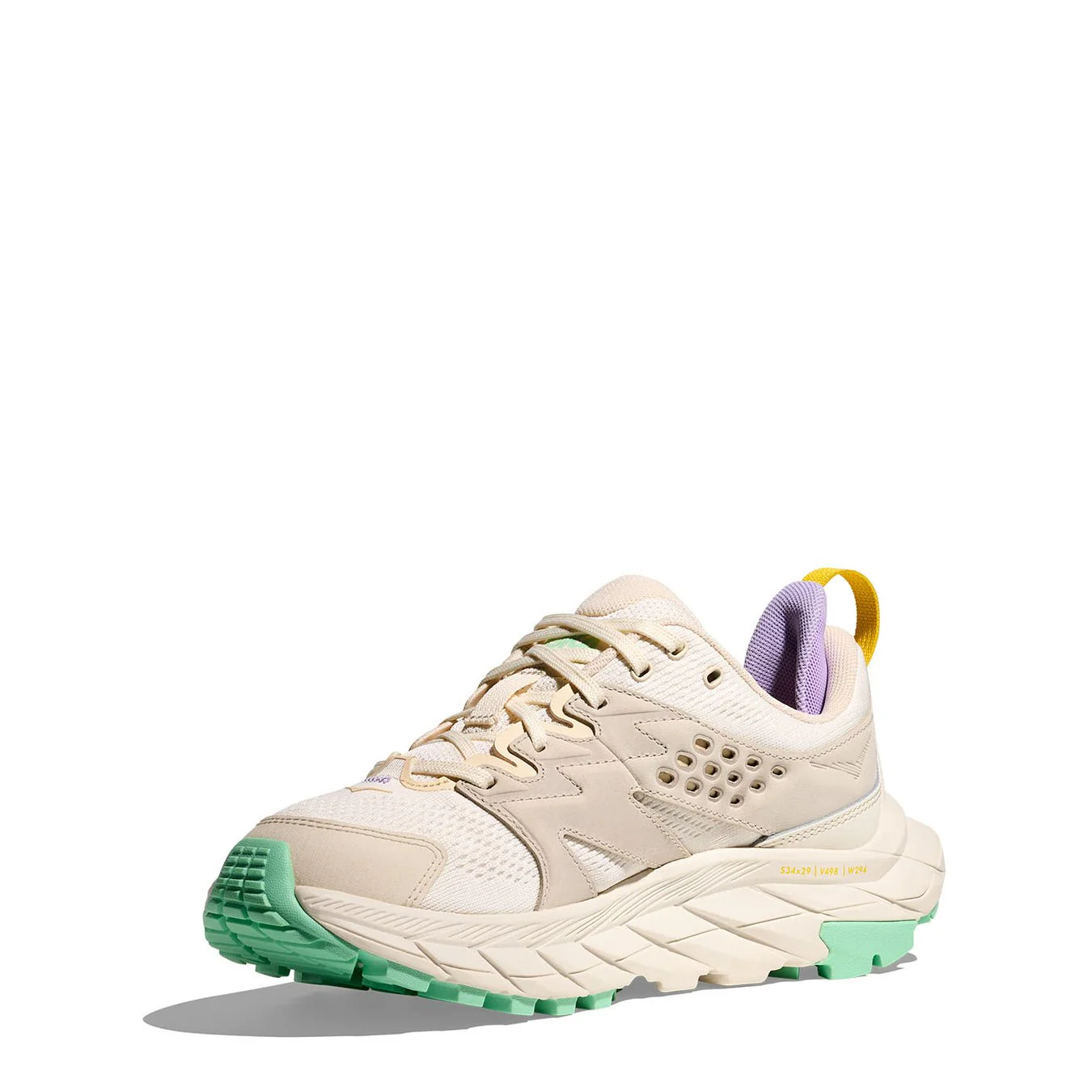 Hoka Womens Anacapa Breeze Low Trainer Alabaster / Mint Fluorite - Image 3