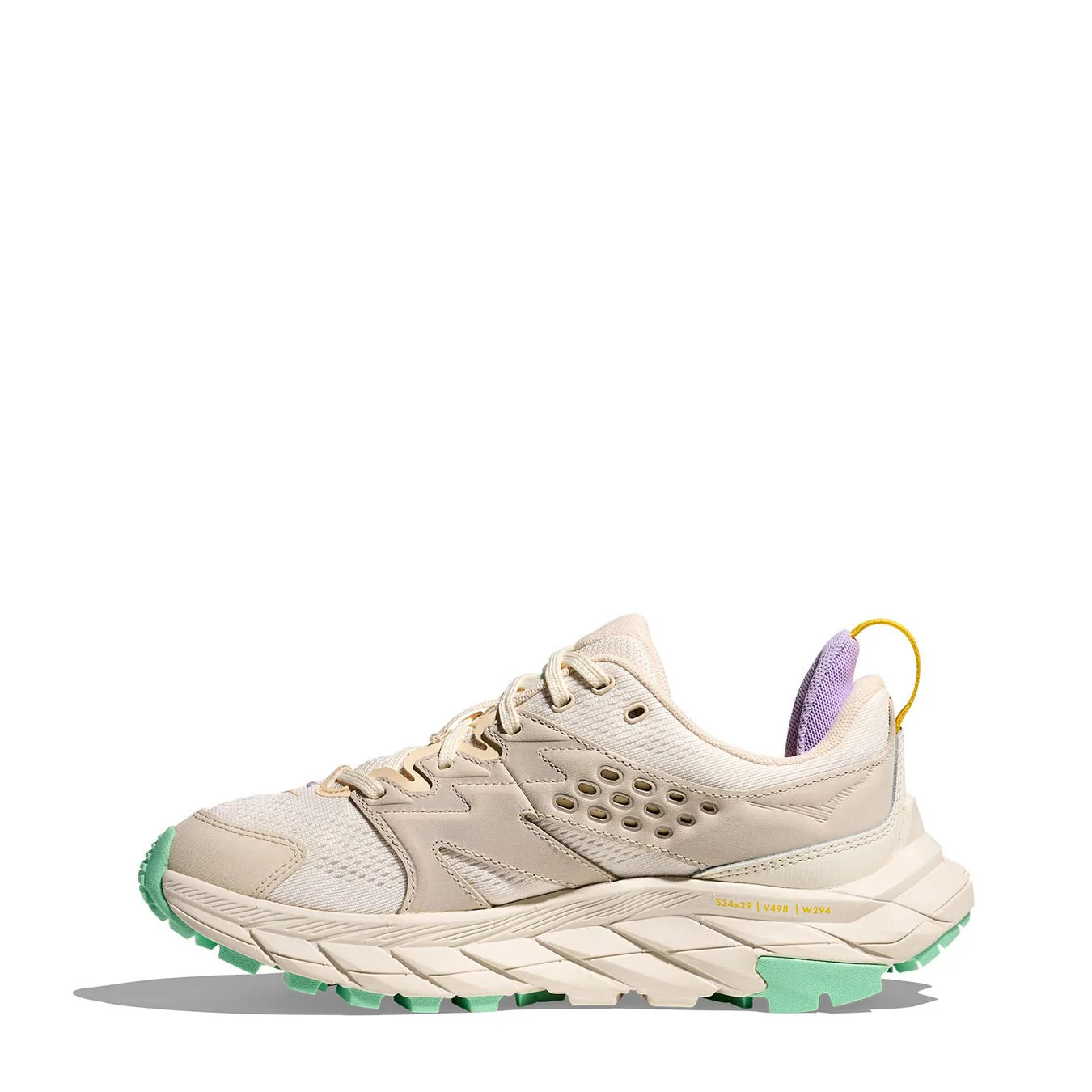 Hoka Womens Anacapa Breeze Low Trainer Alabaster / Mint Fluorite - Image 4