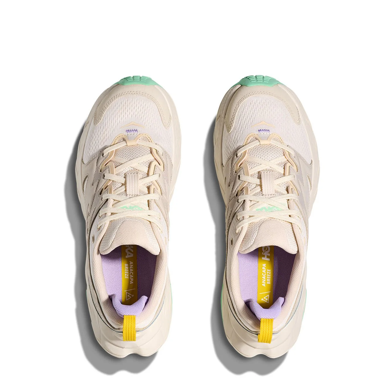 Hoka Womens Anacapa Breeze Low Trainer Alabaster / Mint Fluorite - Image 8