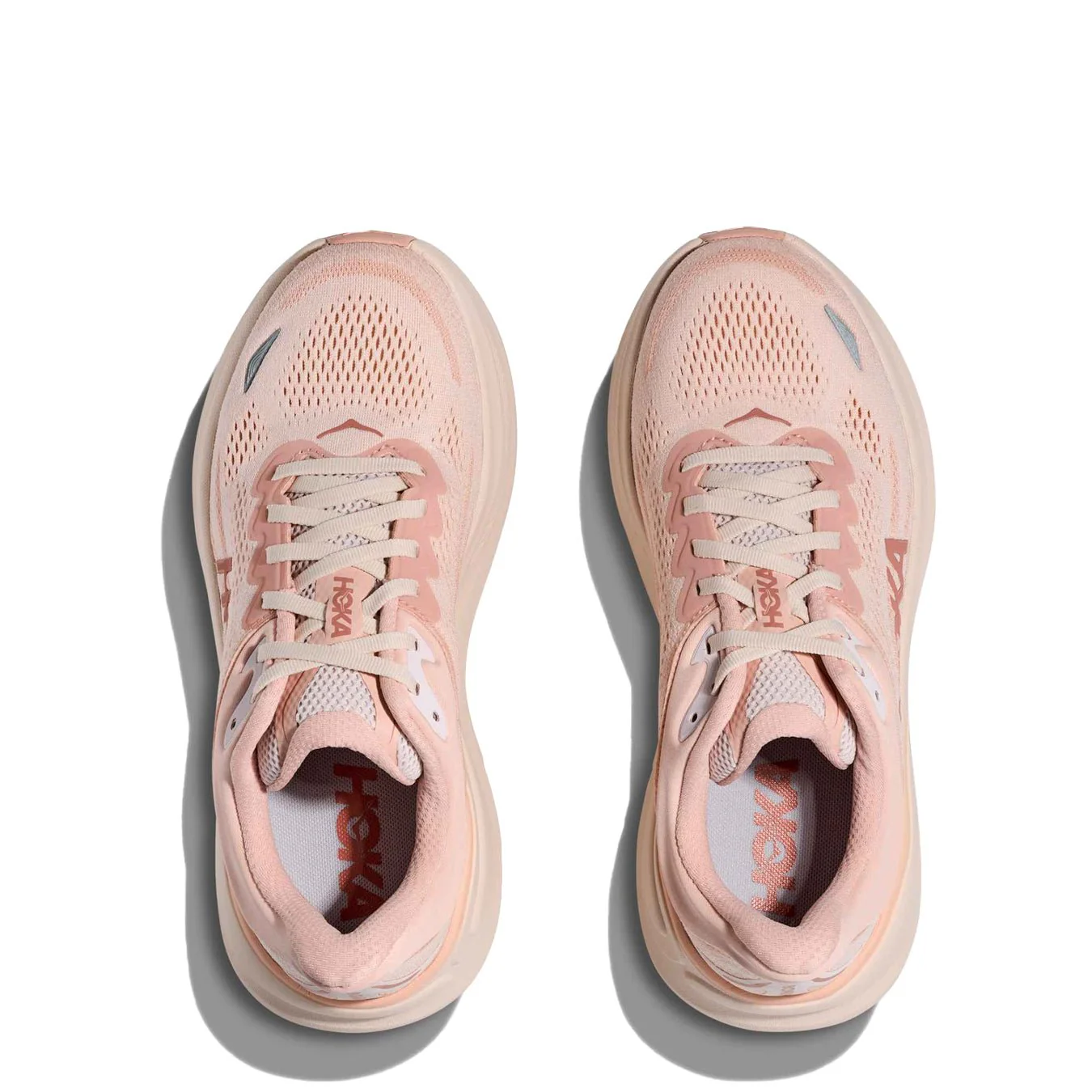 Hoka Womens Bondi 9 Trainer Rose Latte / Rose Cream - Image 3