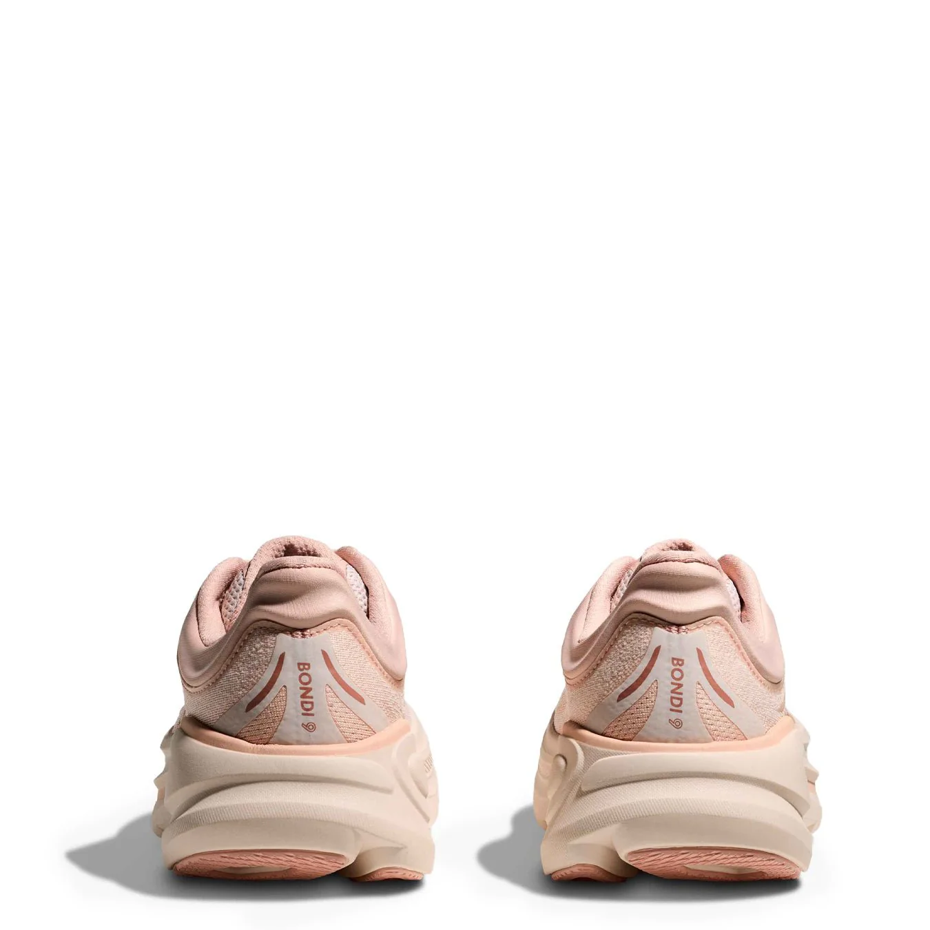 Hoka Womens Bondi 9 Trainer Rose Latte / Rose Cream - Image 4