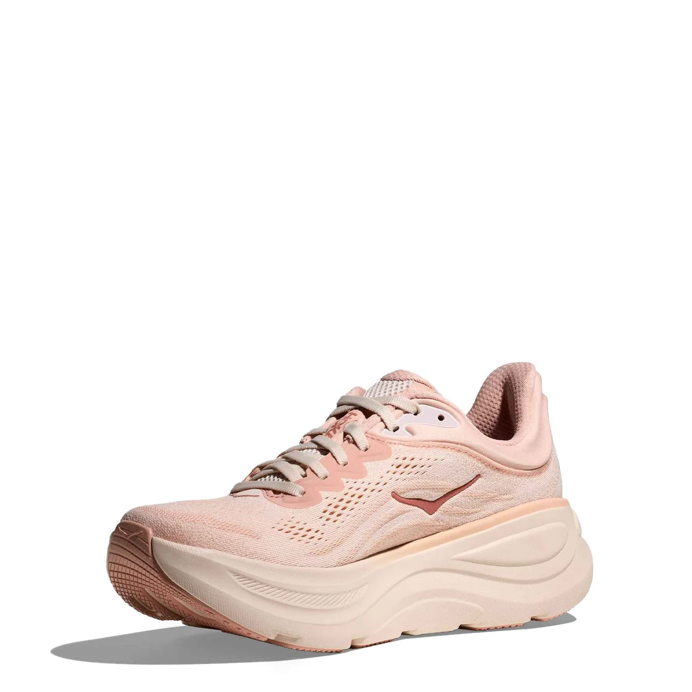 Hoka Womens Bondi 9 Trainer Rose Latte / Rose Cream - Image 6