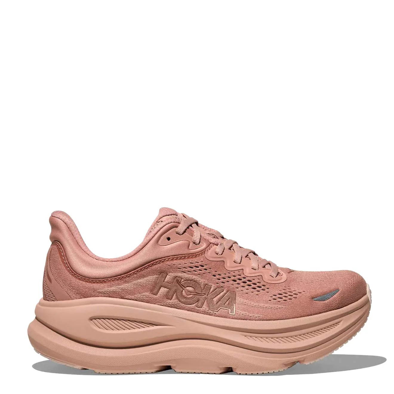 Hoka Womens Bondi 9 Trainer Sienna / Rose Gold