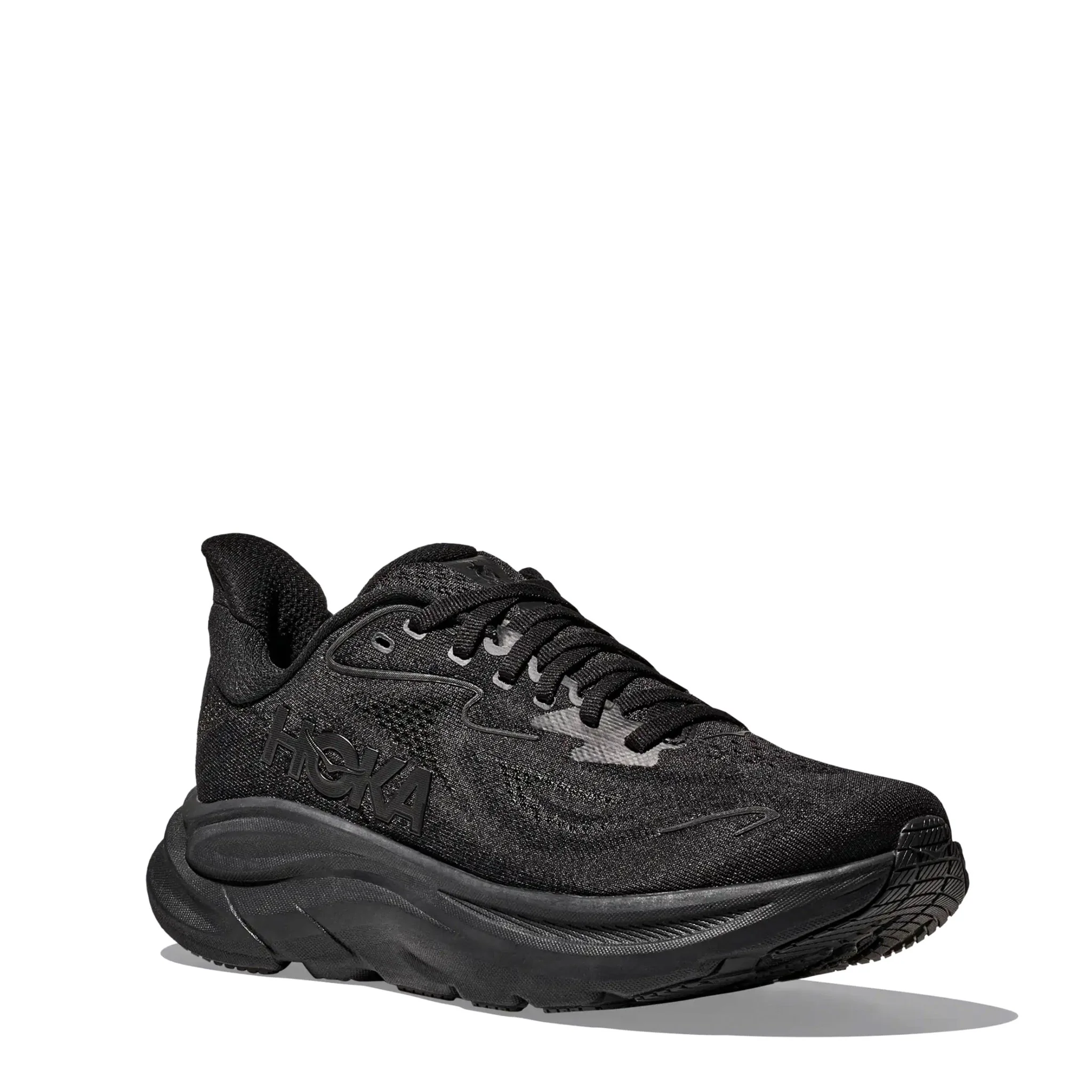 Hoka Womens Clifton 10 Trainer Black / Black - Image 2