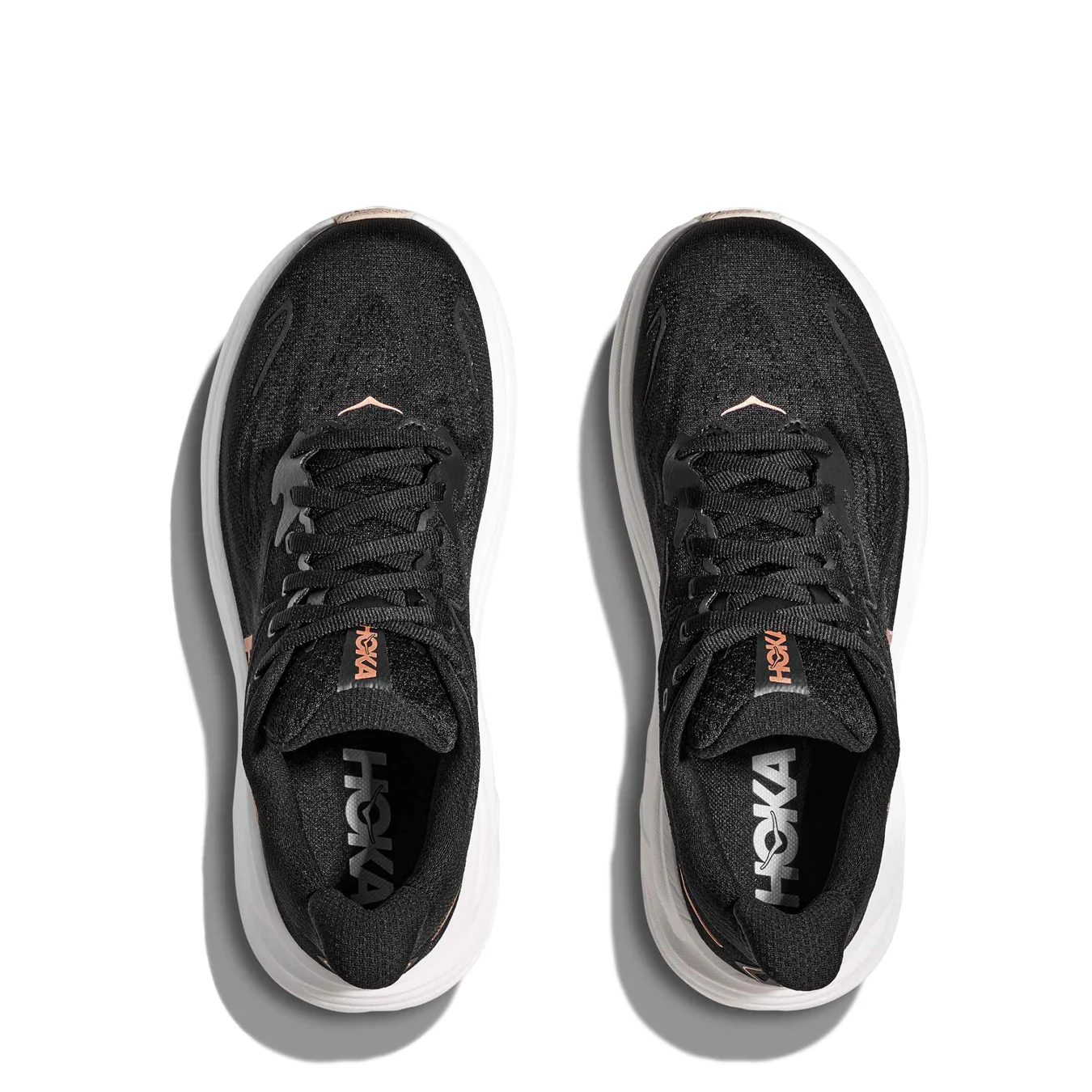Hoka Womens Clifton 10 Trainer Black / Rose Gold - Image 4