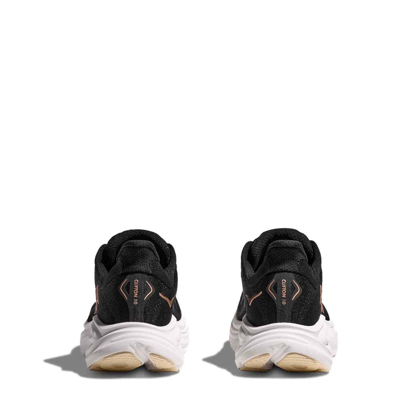 Hoka Womens Clifton 10 Trainer Black / Rose Gold - Image 5