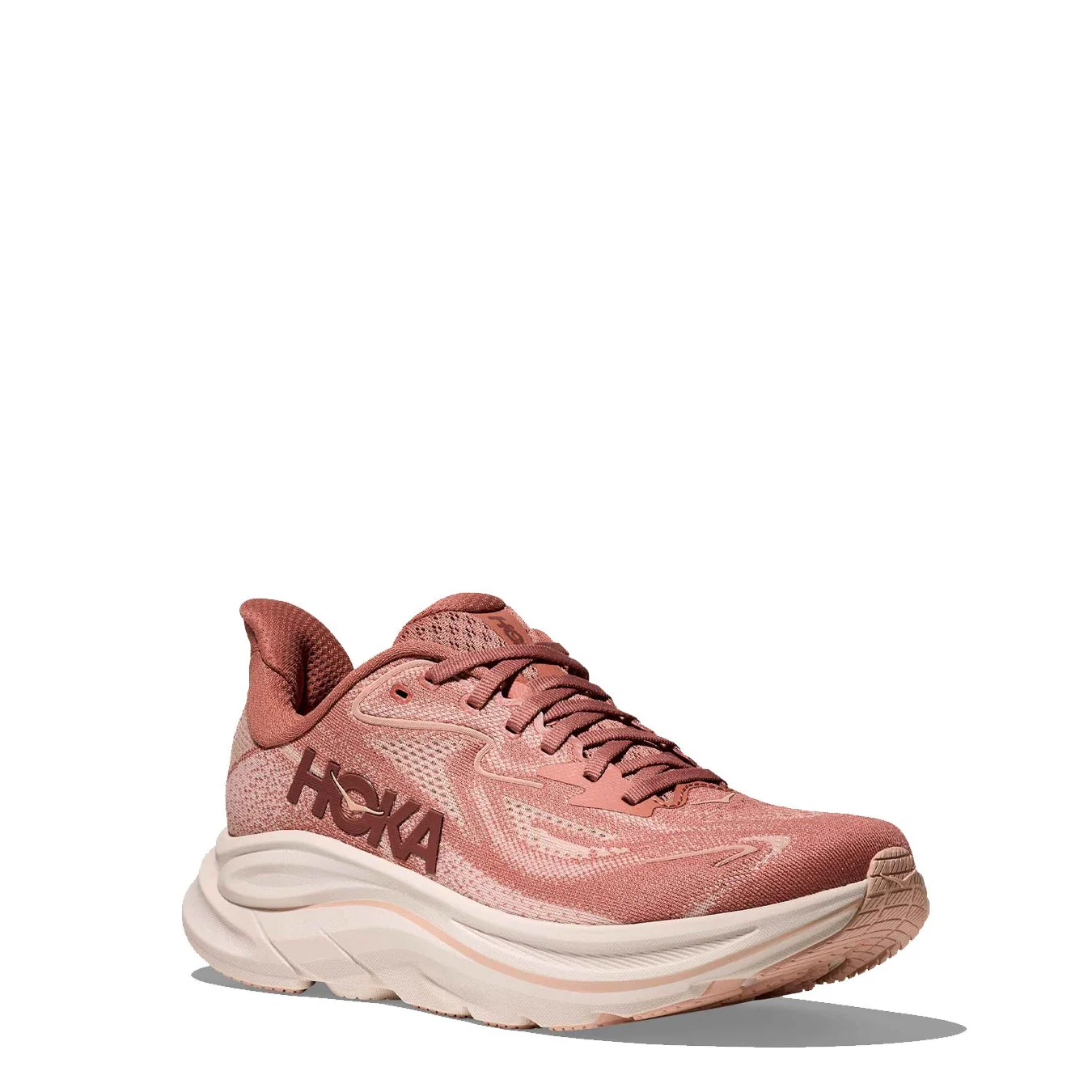 Hoka Womens Clifton 10 Trainer Blush / Rose Latte - Image 2