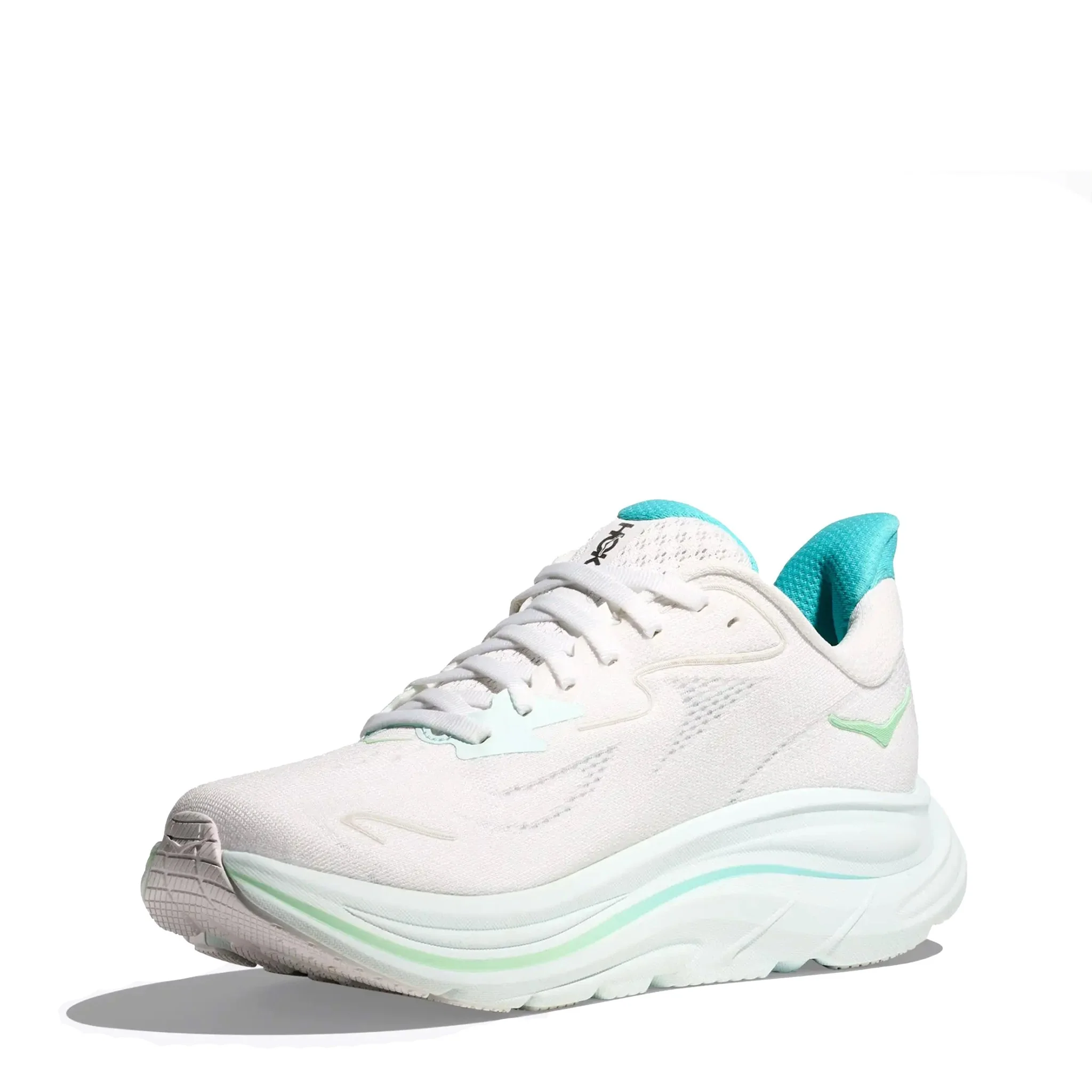 Hoka Womens Clifton 10 Trainer White / Cielo Blue - Image 7