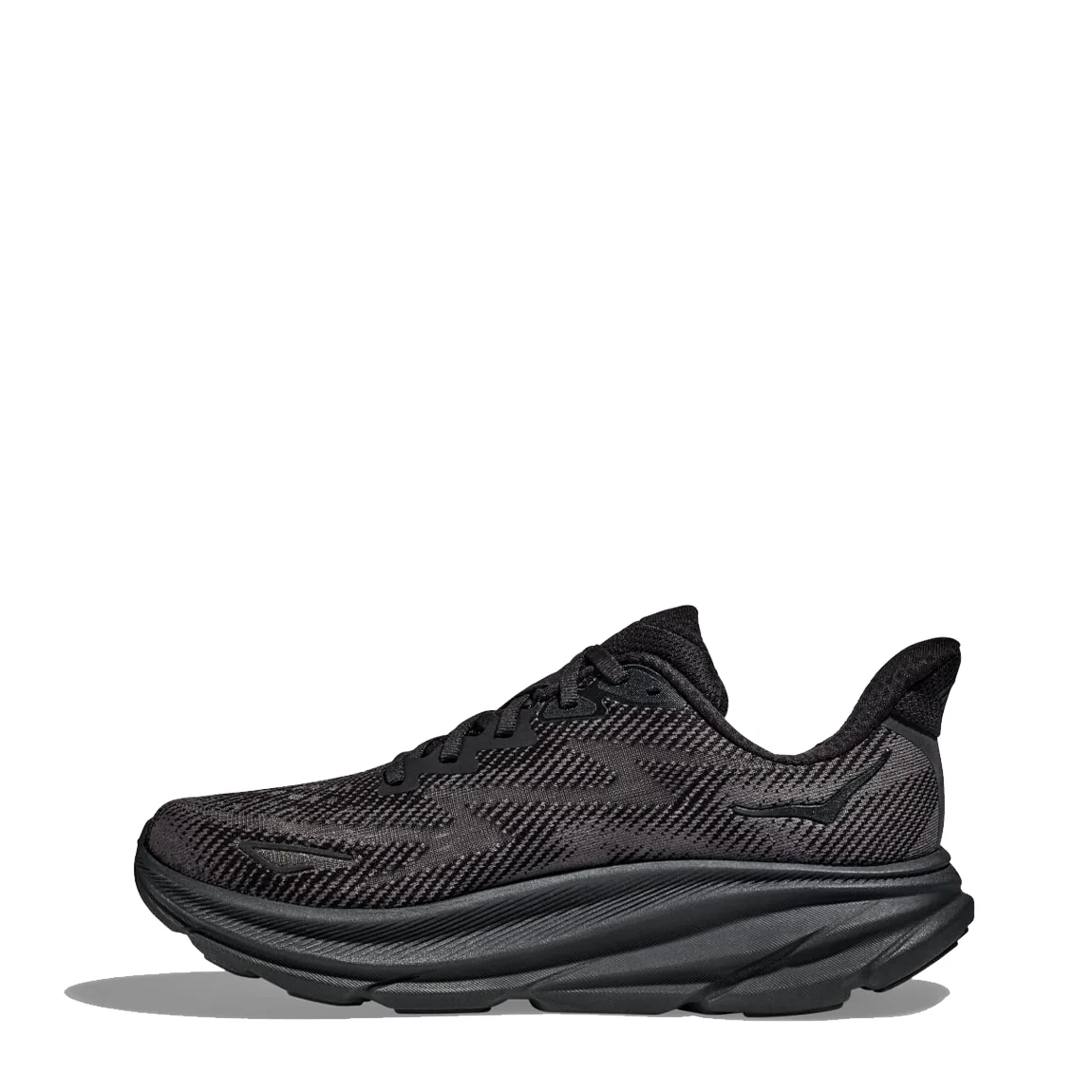 Hoka Womens Clifton 9 Trainer Black / Black - Image 2