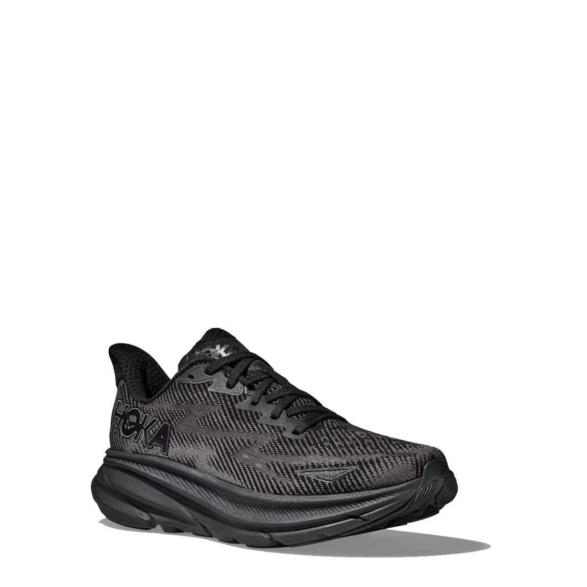 Hoka Womens Clifton 9 Trainer Black / Black - Image 4