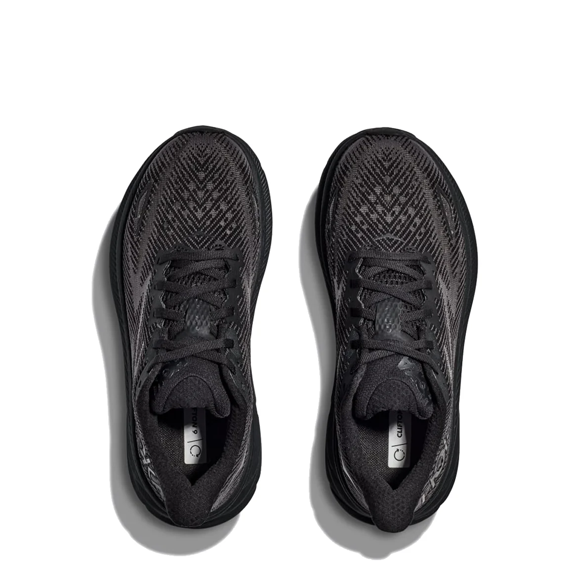 Hoka Womens Clifton 9 Trainer Black / Black - Image 8
