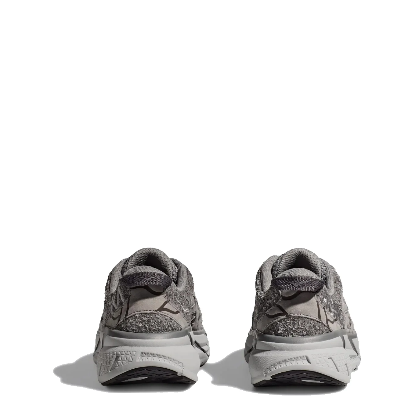 Hoka Womens Elite Terrain System Clifton L Suede TP Trainer Galactic Grey / Satellite Grey - Image 3