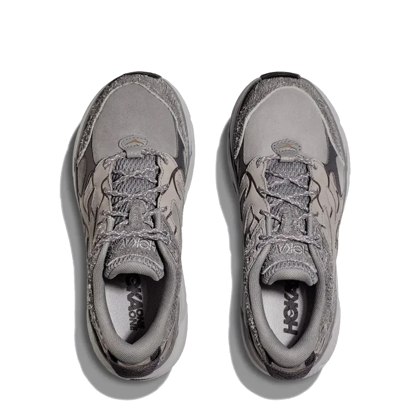 Hoka Womens Elite Terrain System Clifton L Suede TP Trainer Galactic Grey / Satellite Grey - Image 6