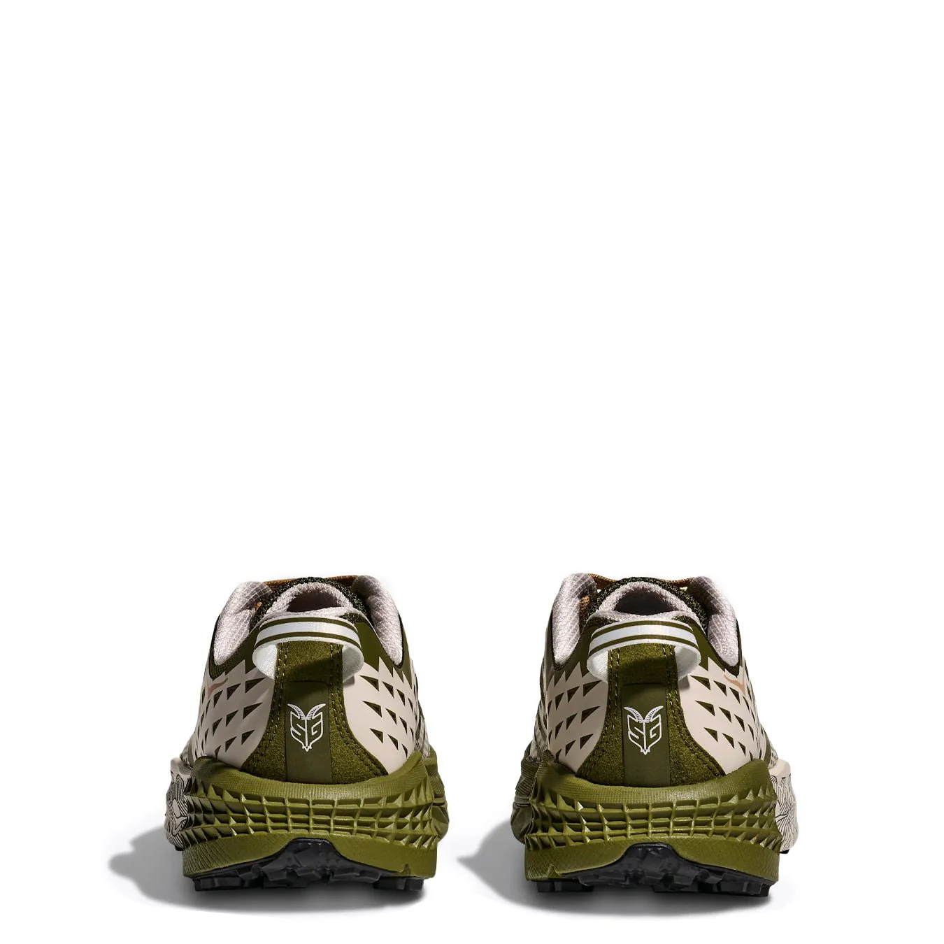 Hoka Womens Speedgoat 2 Trainer Moss Green / Rose Cream - Image 4