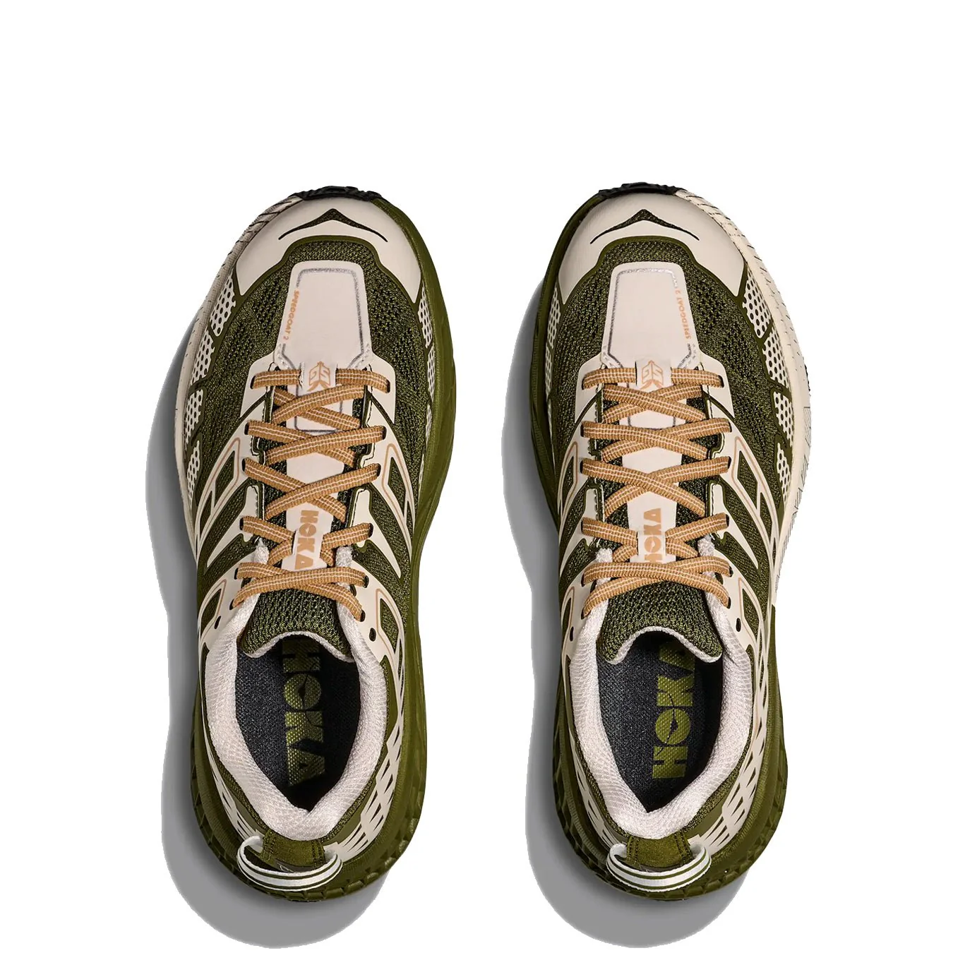 Hoka Womens Speedgoat 2 Trainer Moss Green / Rose Cream - Image 5