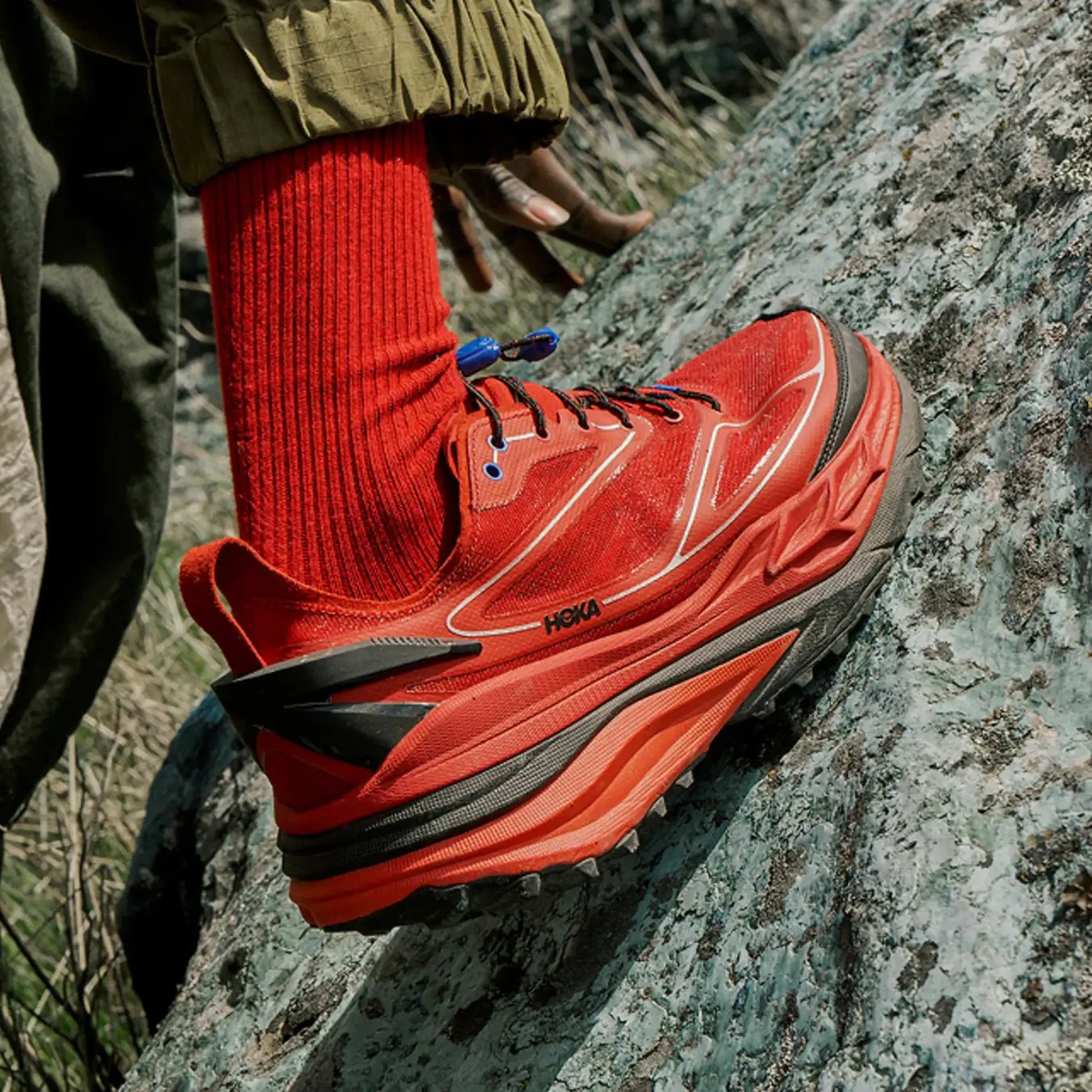 Hoka Womens Stinson One7 Trainer Pepper / Night Sky - Image 7
