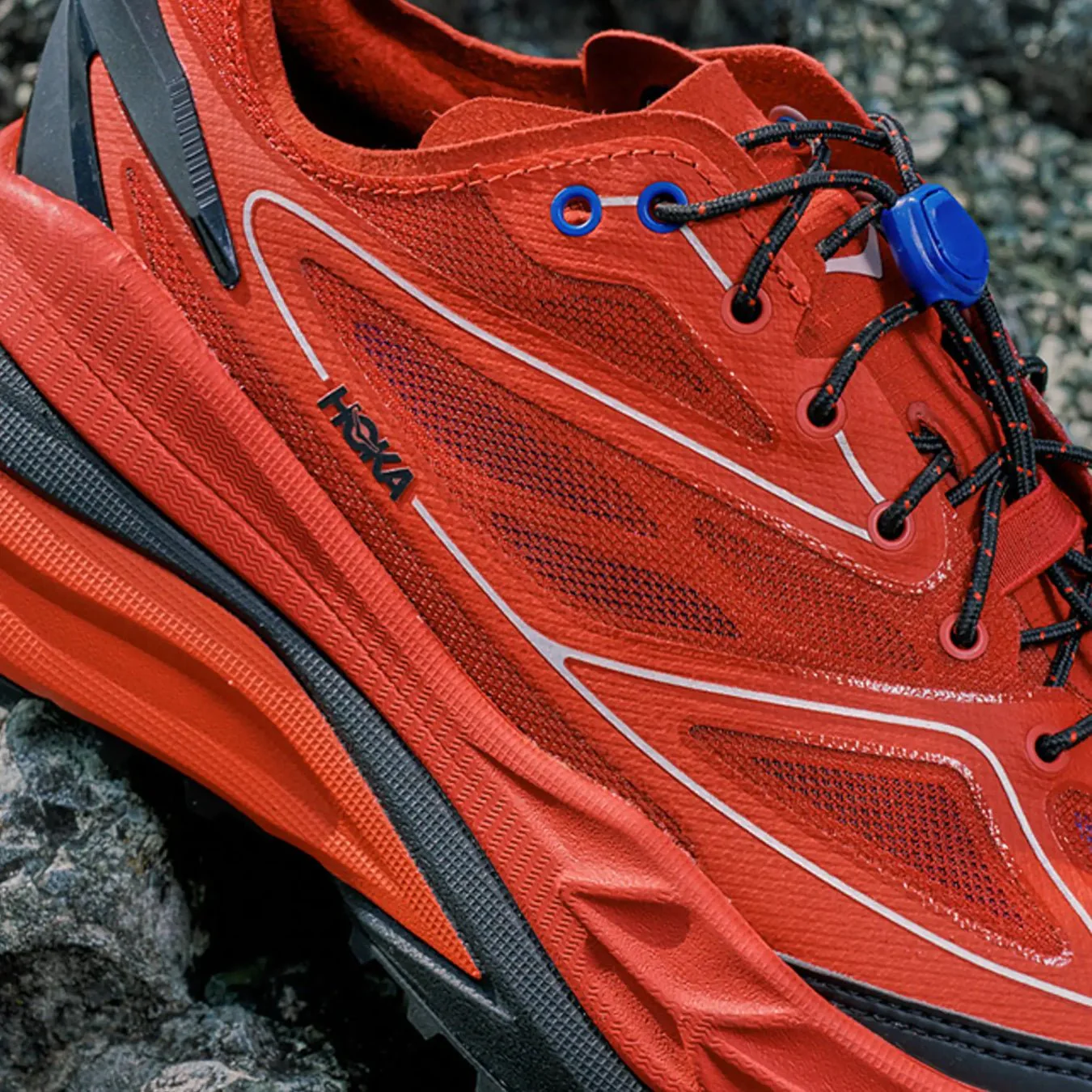 Hoka Womens Stinson One7 Trainer Pepper / Night Sky - Image 8