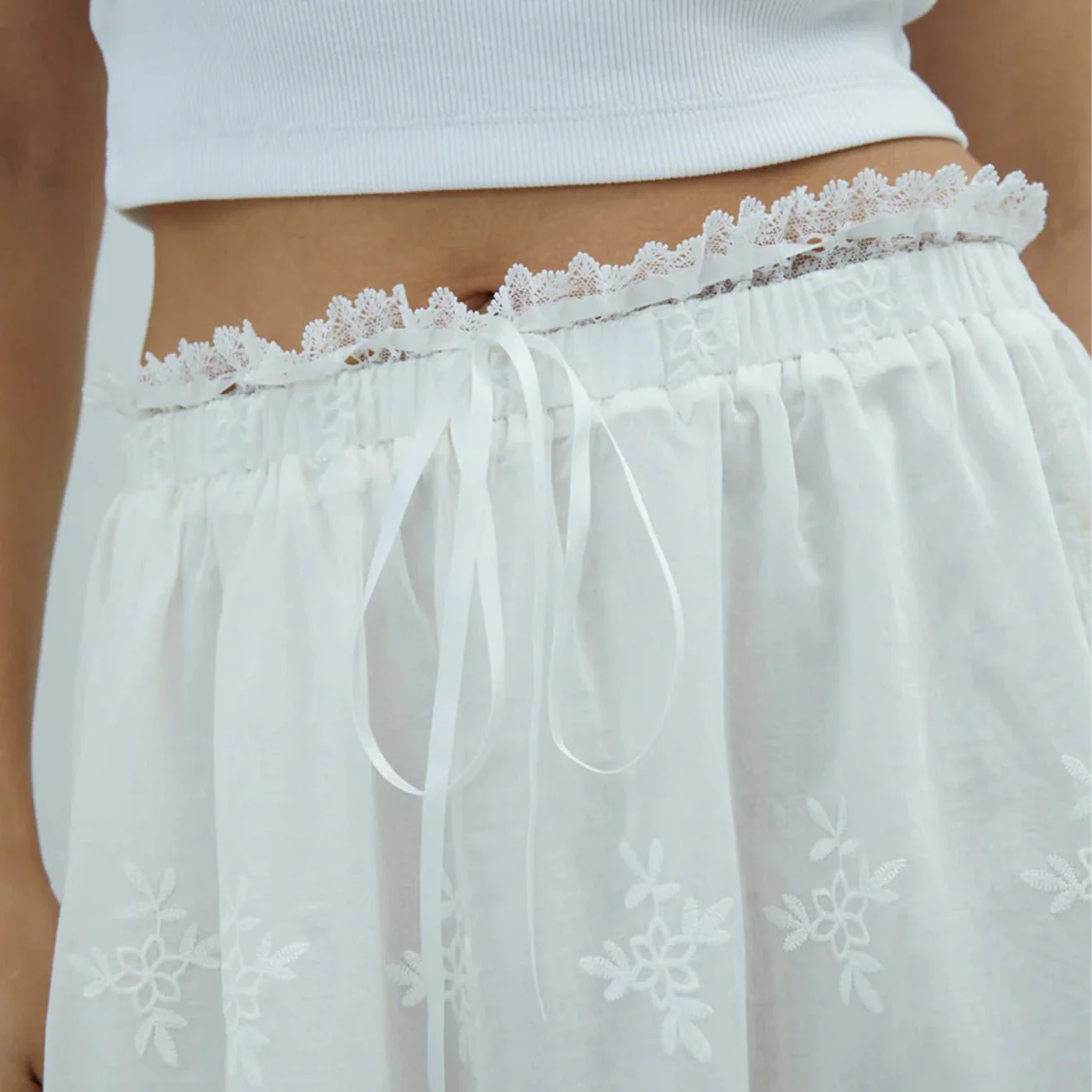 House of Sunny Blossom Skirt Ivory - Image 5