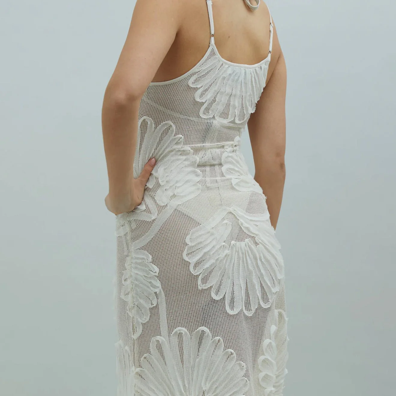House of Sunny Seashells Applique Dress Ivory - Image 5
