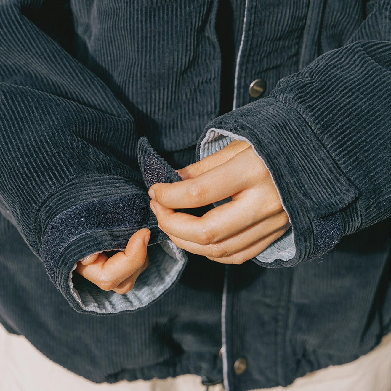 Kappy Corduroy Mountain Jacket Navy - Image 2