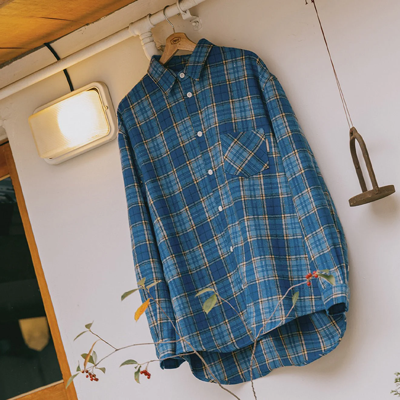 Kappy Country Check Shirt Blue - Image 4