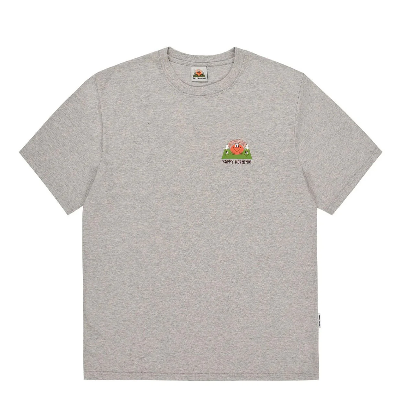 Kappy Kappy Morning Half T-Shirt Toru Fukuda Edition Melange Gray