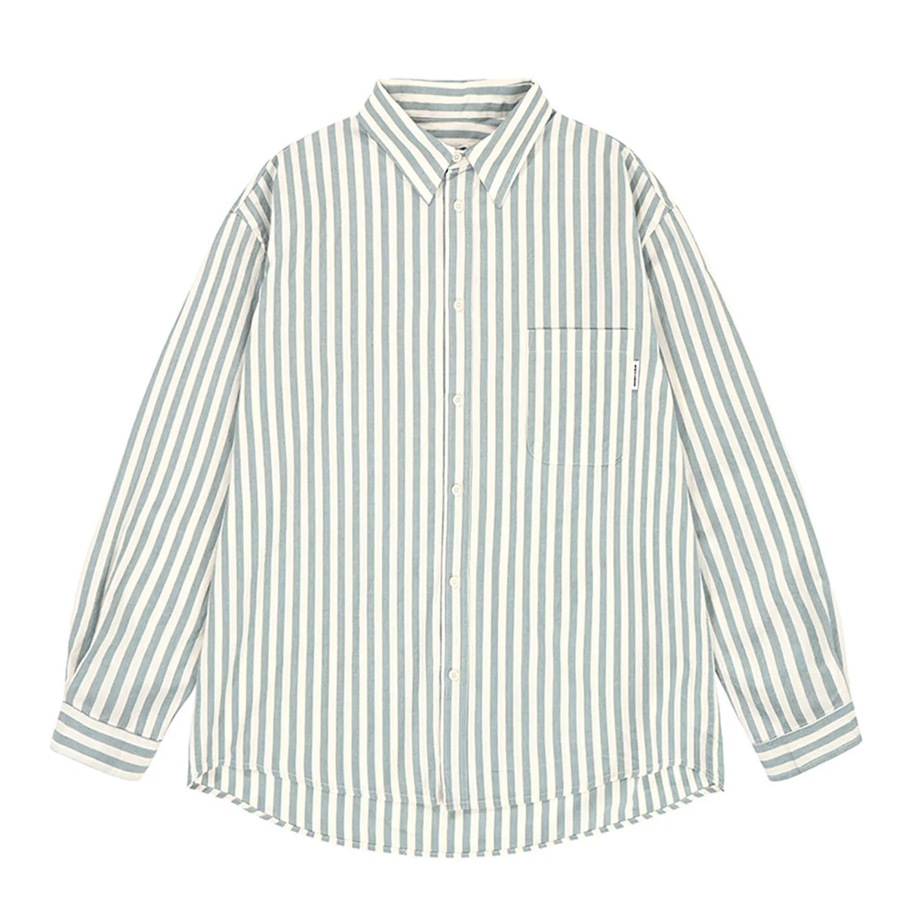 Kappy Melange Stripe Shirt Sky Blue