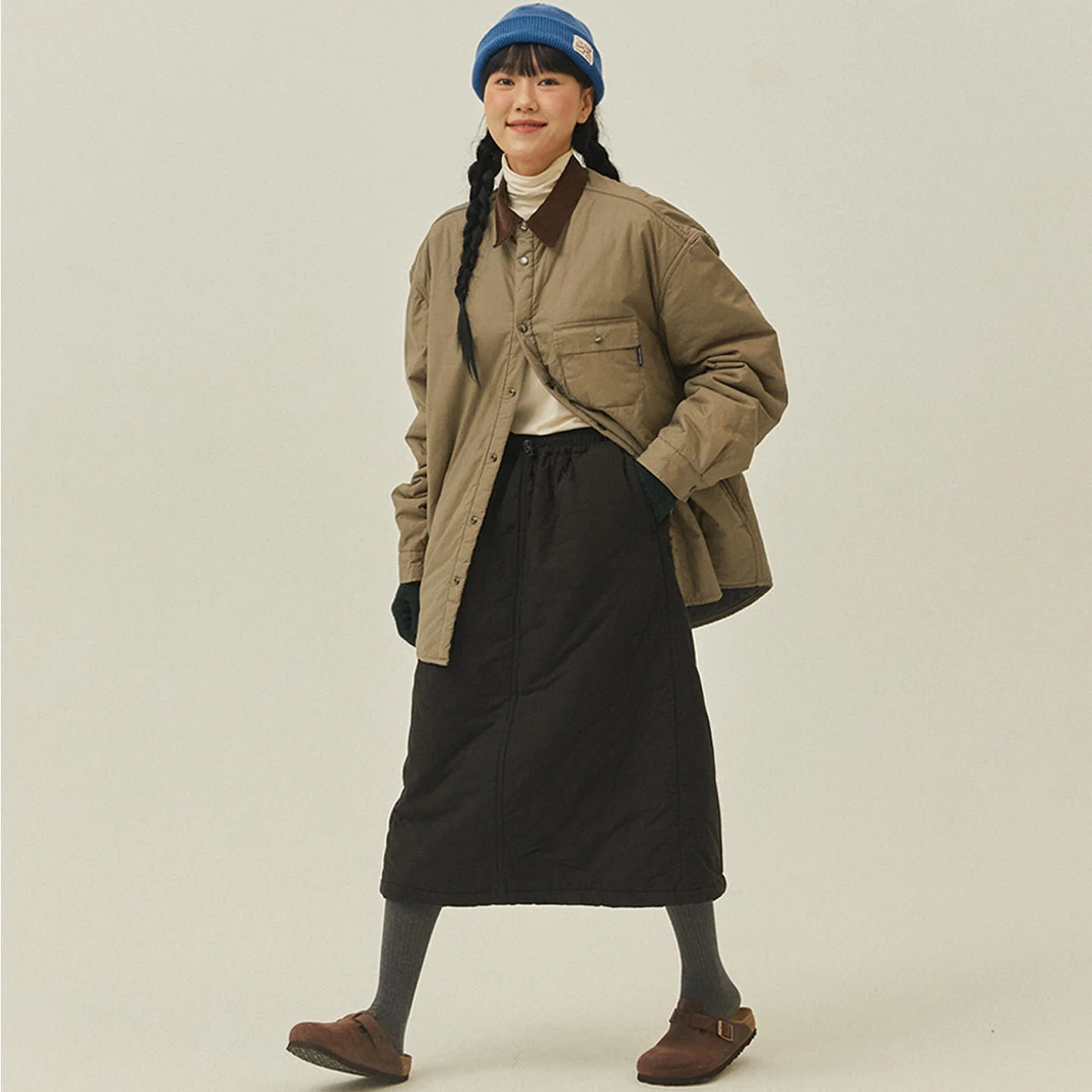 Kappy Padding Shirt Jacket Beige - Image 2