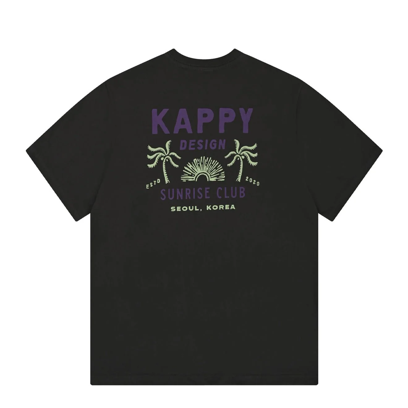 Kappy Palm Coast Half T-Shirt Charcoal - Image 2
