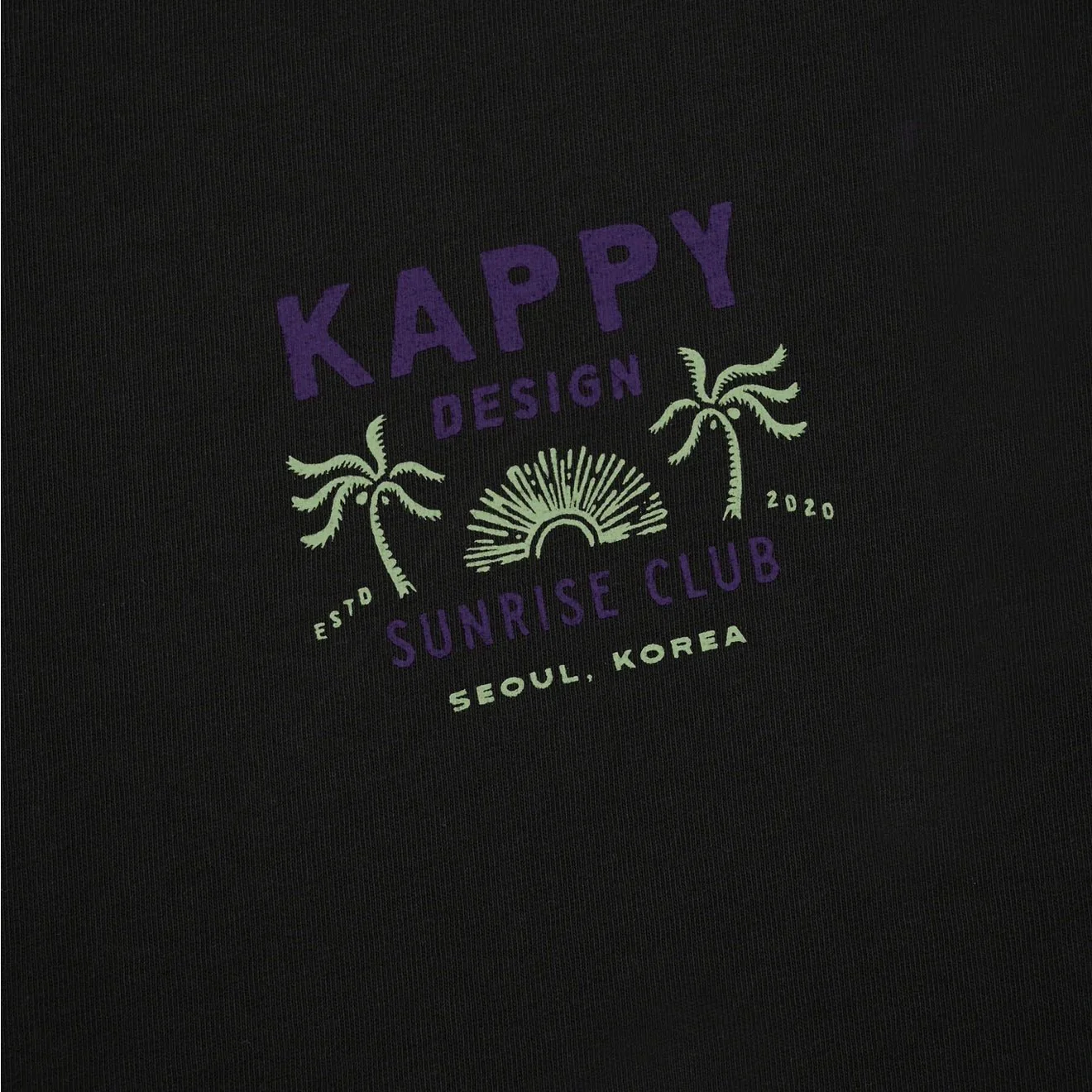 Kappy Palm Coast Half T-Shirt Charcoal - Image 4