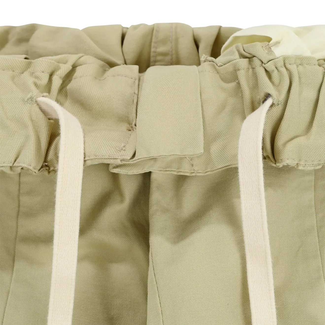 Kappy Pintuck Wide Chino Pants Beige - Image 4