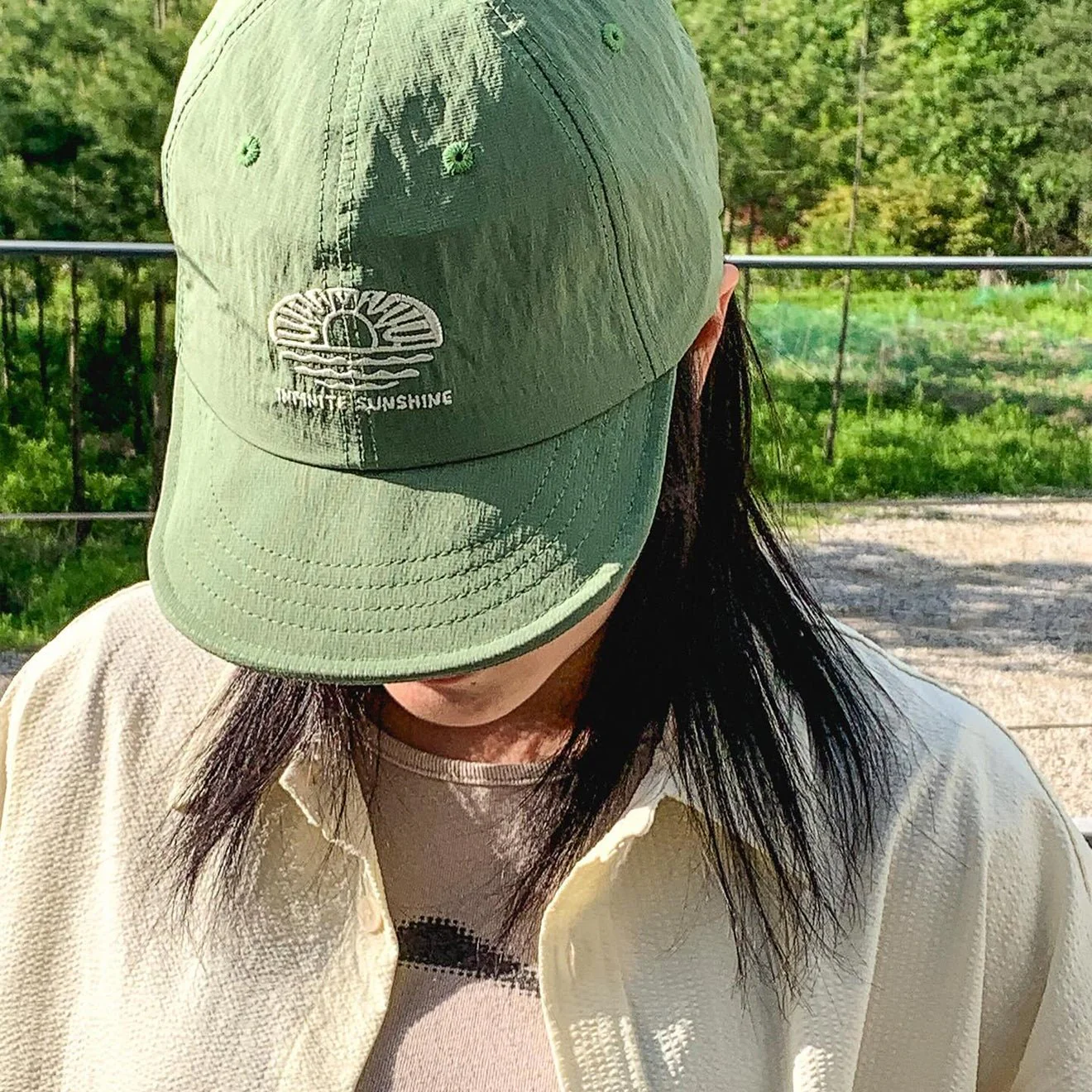 Kappy Ripstop Sunshine Cap Moss Green - Image 2