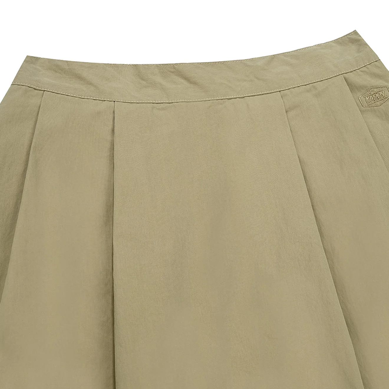 Kappy Womens Flare Banding Skirt Beige - Image 4