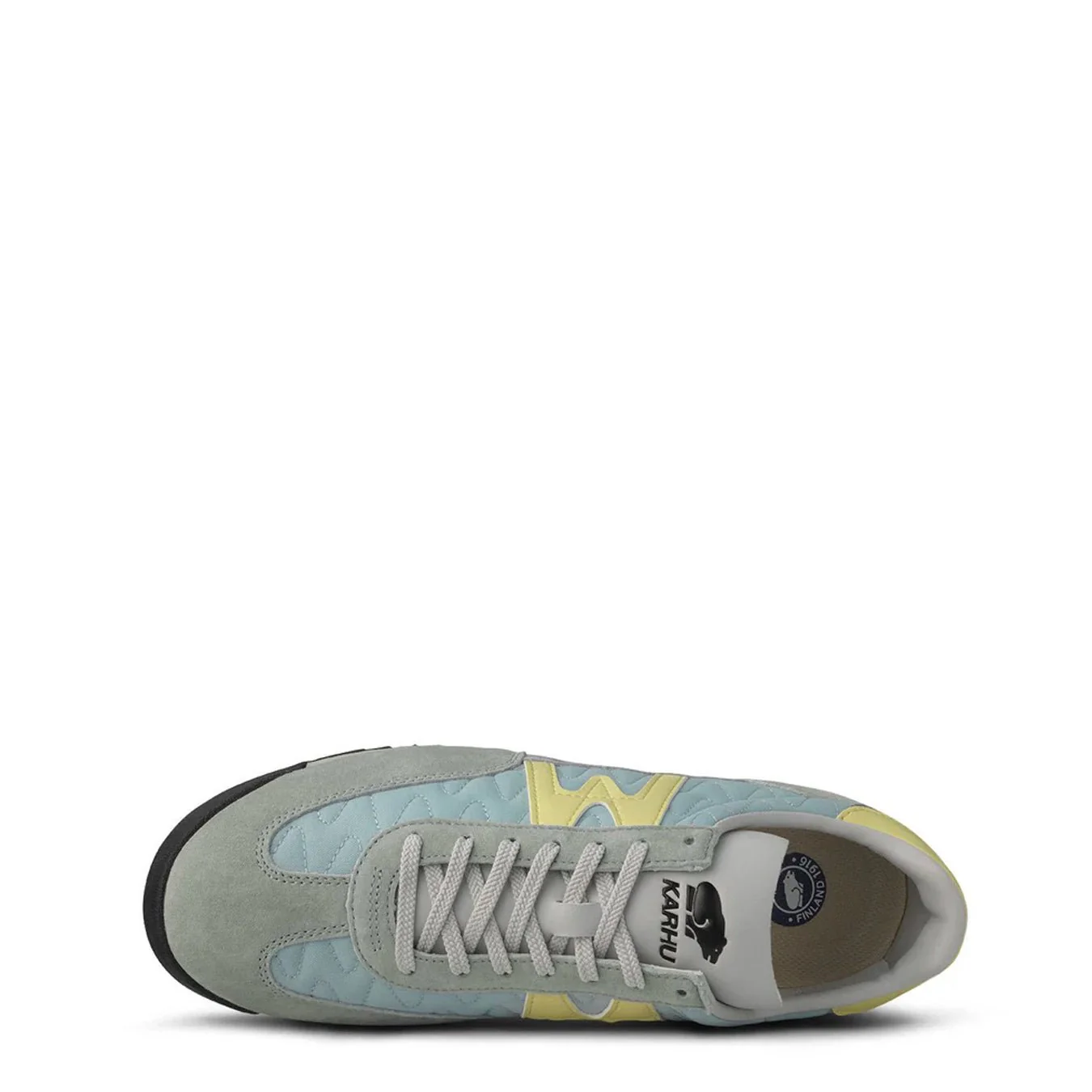 Karhu Womens Mestari Trainer Aqua Gray / Wax Yellow - Image 4