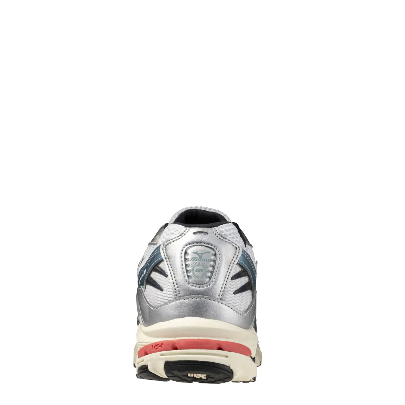 Mizuno Womens Wave Rider 10 Sport Trainer White / Vintage Khaki / Reef Waters - Image 3