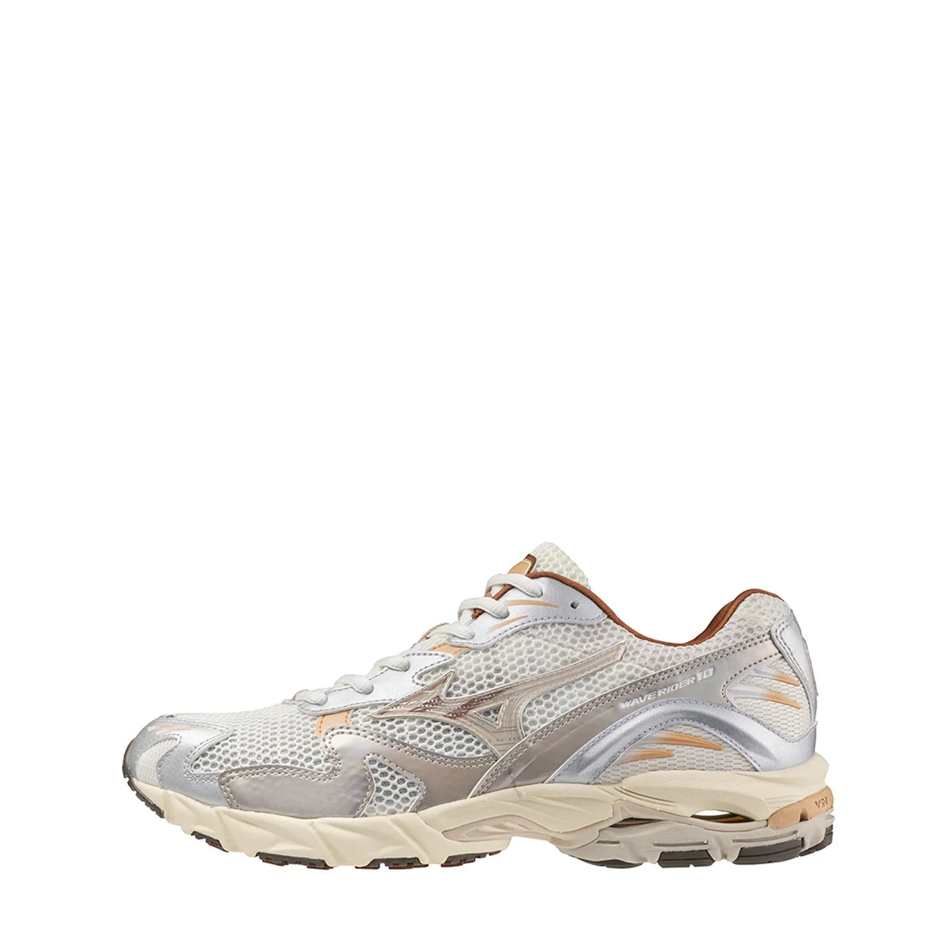 Mizuno Womens Wave Rider 10 Trainer Shifting Sand / Shifting Sand / Snow - Image 2