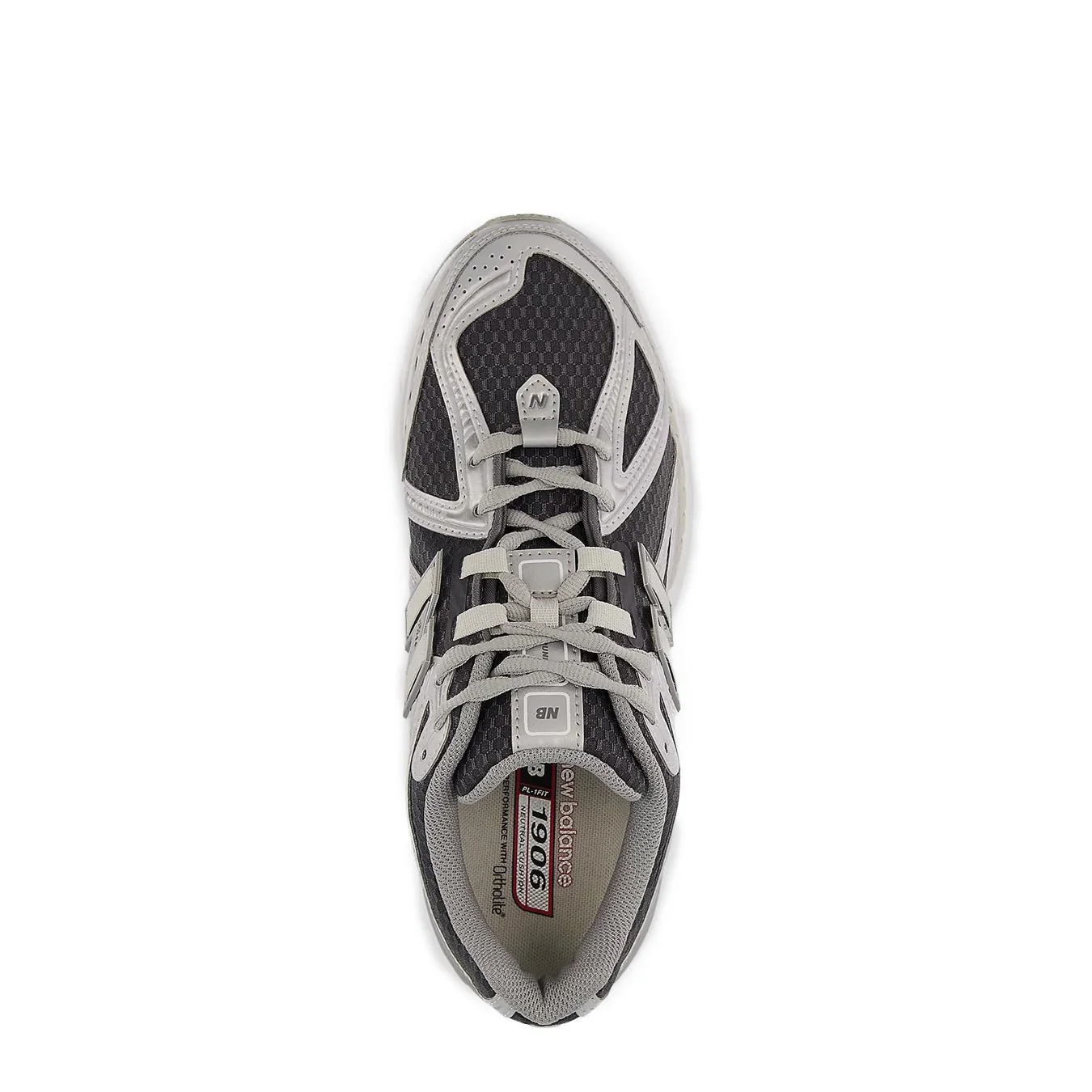 New Balance Womens 1906R Shoes White / Castlerock / Silver Metallic - Image 3